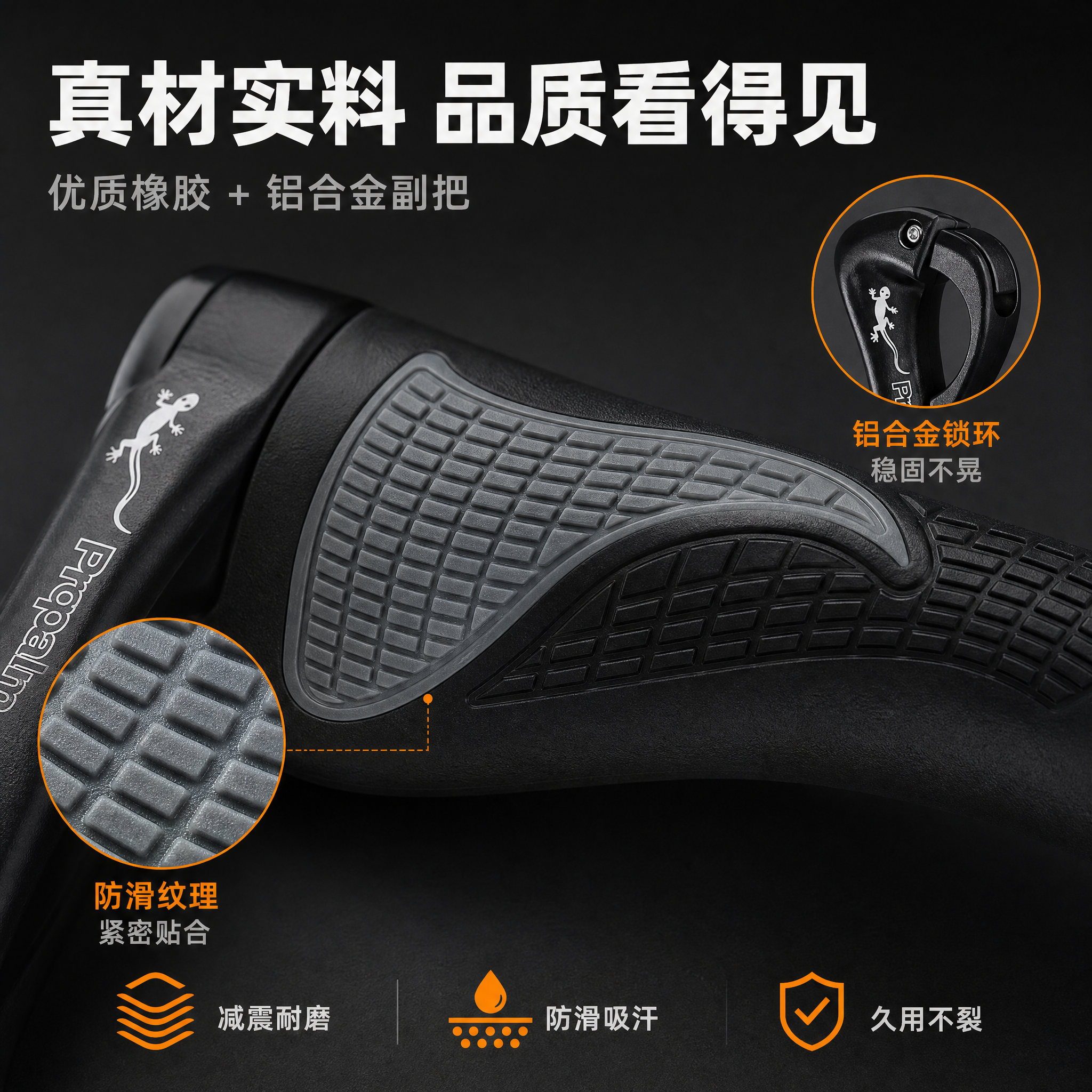 [主图-3] 材质工艺细节图，展示自行车把套的材质细节和做工品… - 图片创意预览