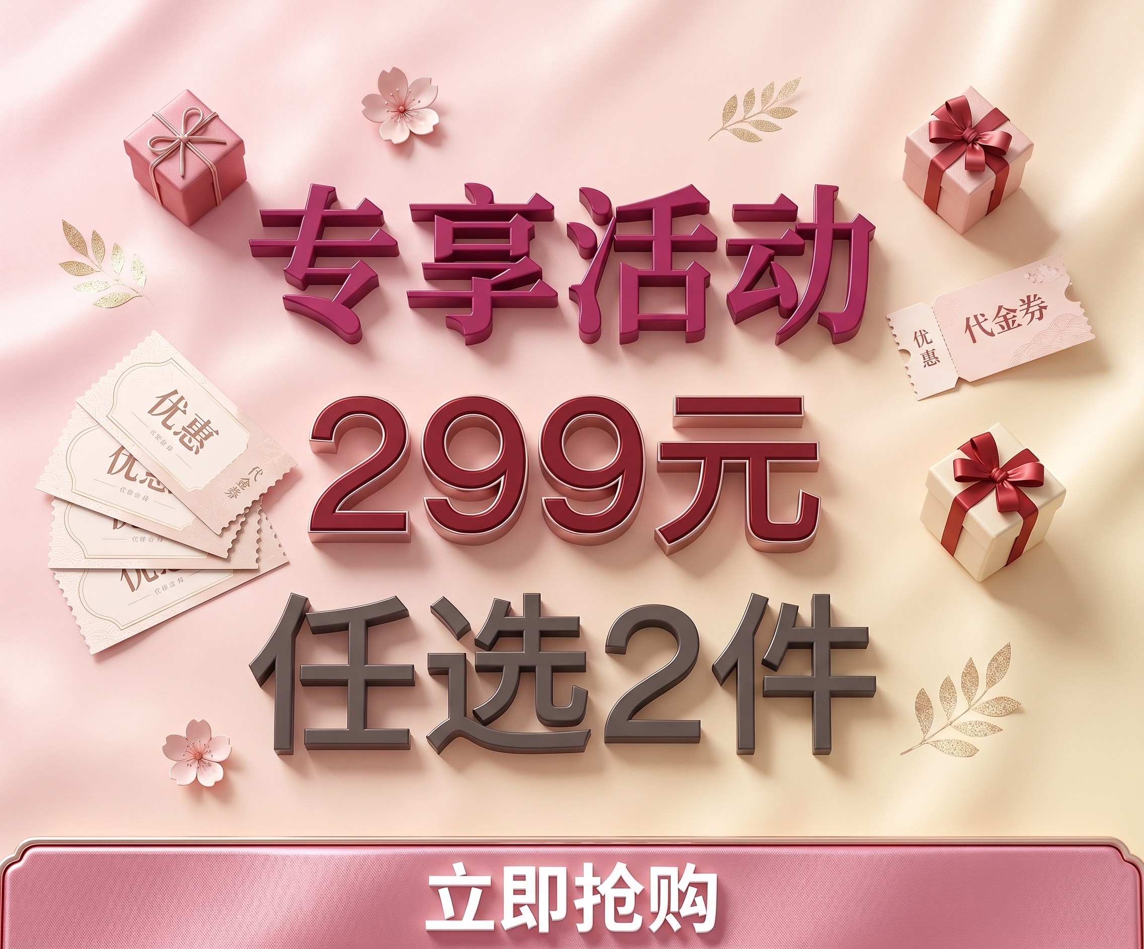 图片顶部的黑色猫删除，底部粉色条条上面改成“立即抢购”主体字体… - 图片创意预览