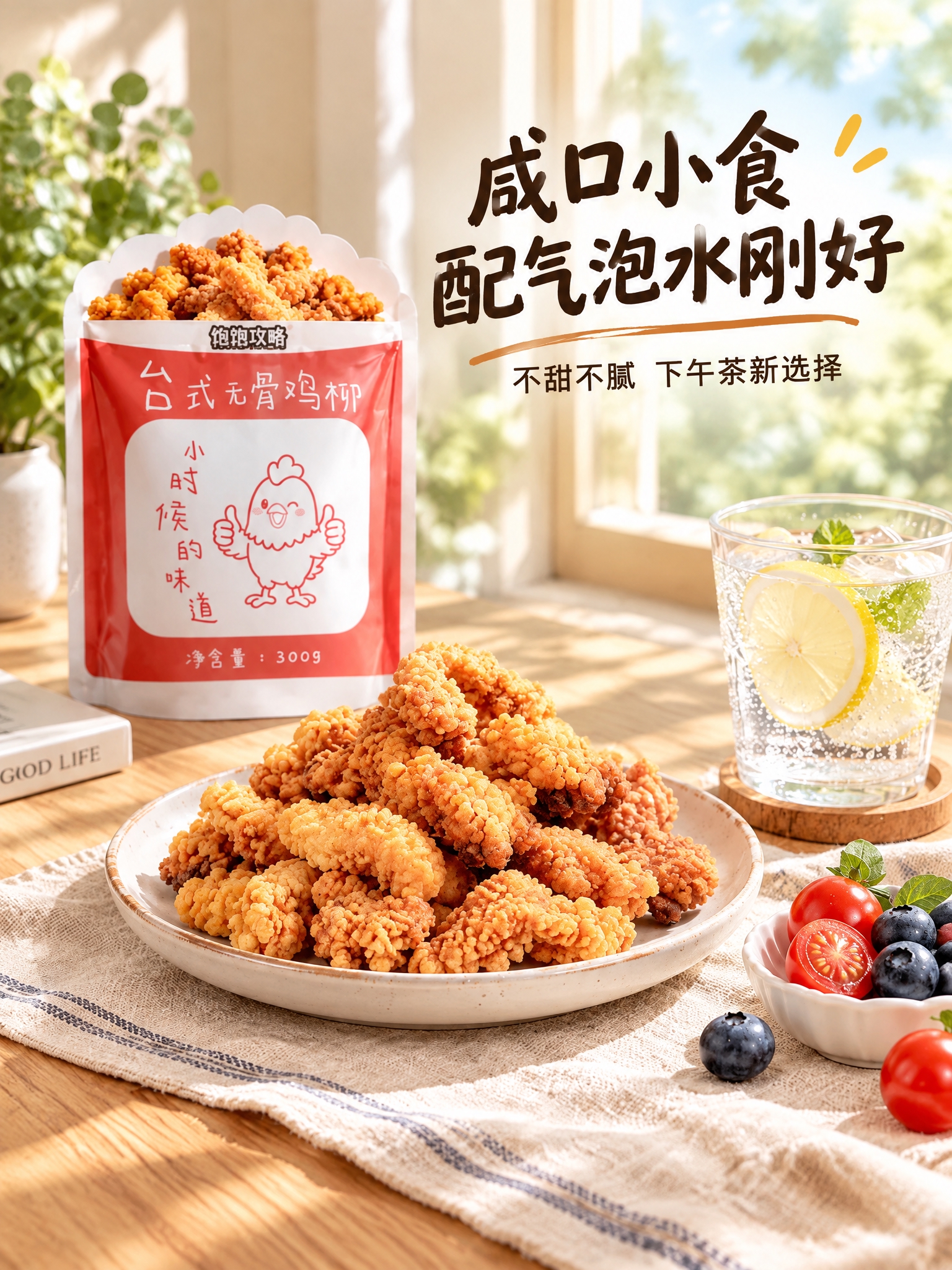 基于原图重新构图为3:4竖版，保持画面主体、鸡柳盘、包装袋、气… - 图片创意预览
