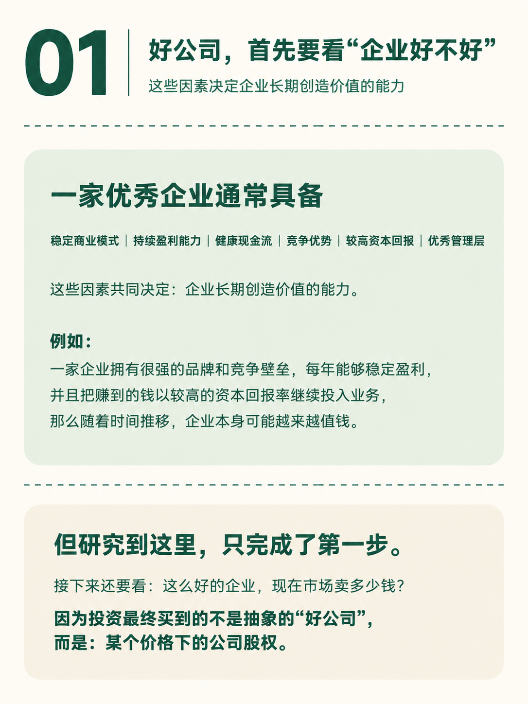 小红书知识页，极简整洁风格，米白色背景，墨绿色主文字，浅绿/浅… - 图片创意预览