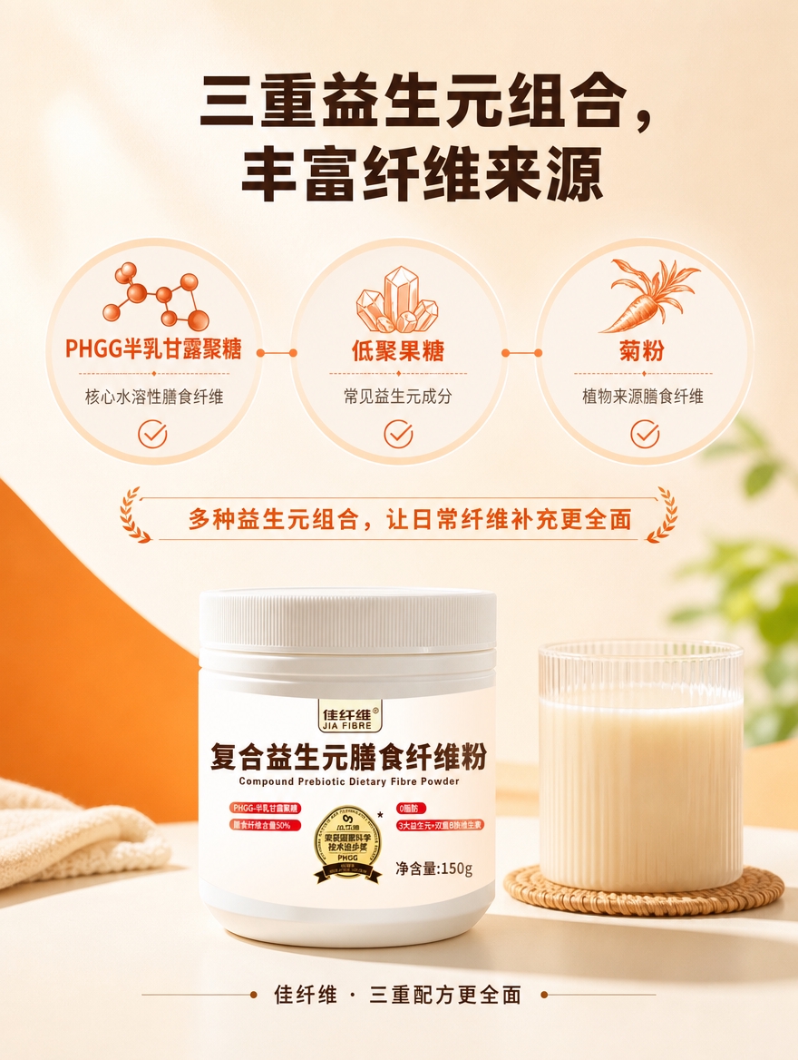 [商品] 使用【图1】佳纤维复合益生元膳食纤维粉白色瓶装；保留… - 图片创意预览