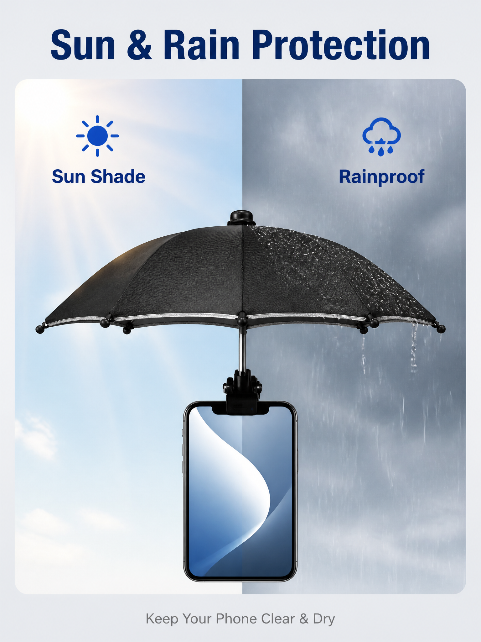 [主图-2] Phone Umbrella with Clip… - 图片创意预览