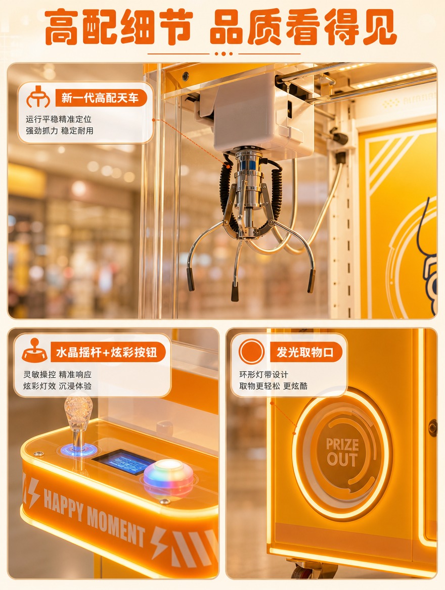 [商品] 使用【图1】娃娃机；保留天车爪子结构、操作摇杆按钮、… - 图片创意预览
