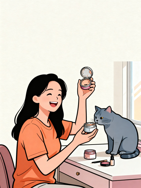 现代极简扁平插画风矢量图，干净利落的细黑描边，无渐变无阴影，纯色填充。竖版构图，画面分为上下两部分，上半部分约占二分之一是米白色纯色留白区域，干净无元素方便添加标题文字。下半部分约占二分之一是插画主体预览效果