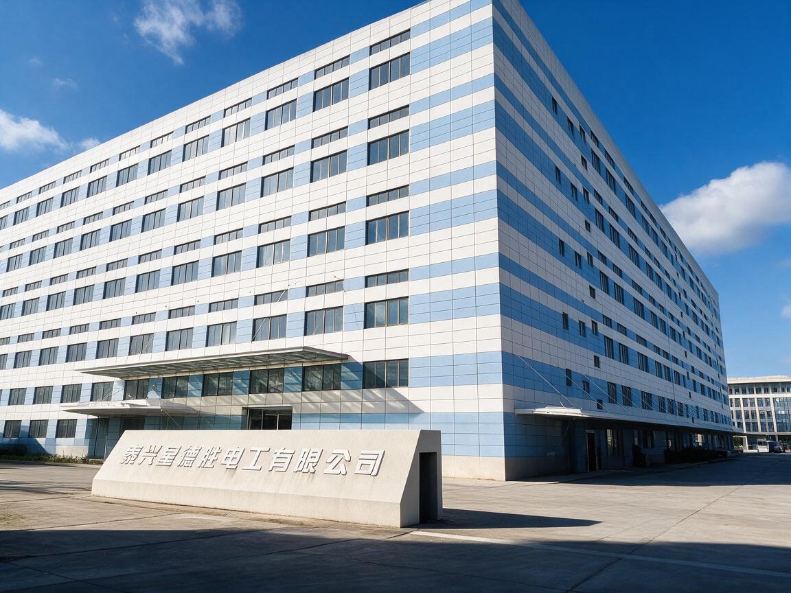 参考第一张图的高端商务建筑摄影风格，将这张蓝白条纹厂房照片重绘… - 图片创意预览