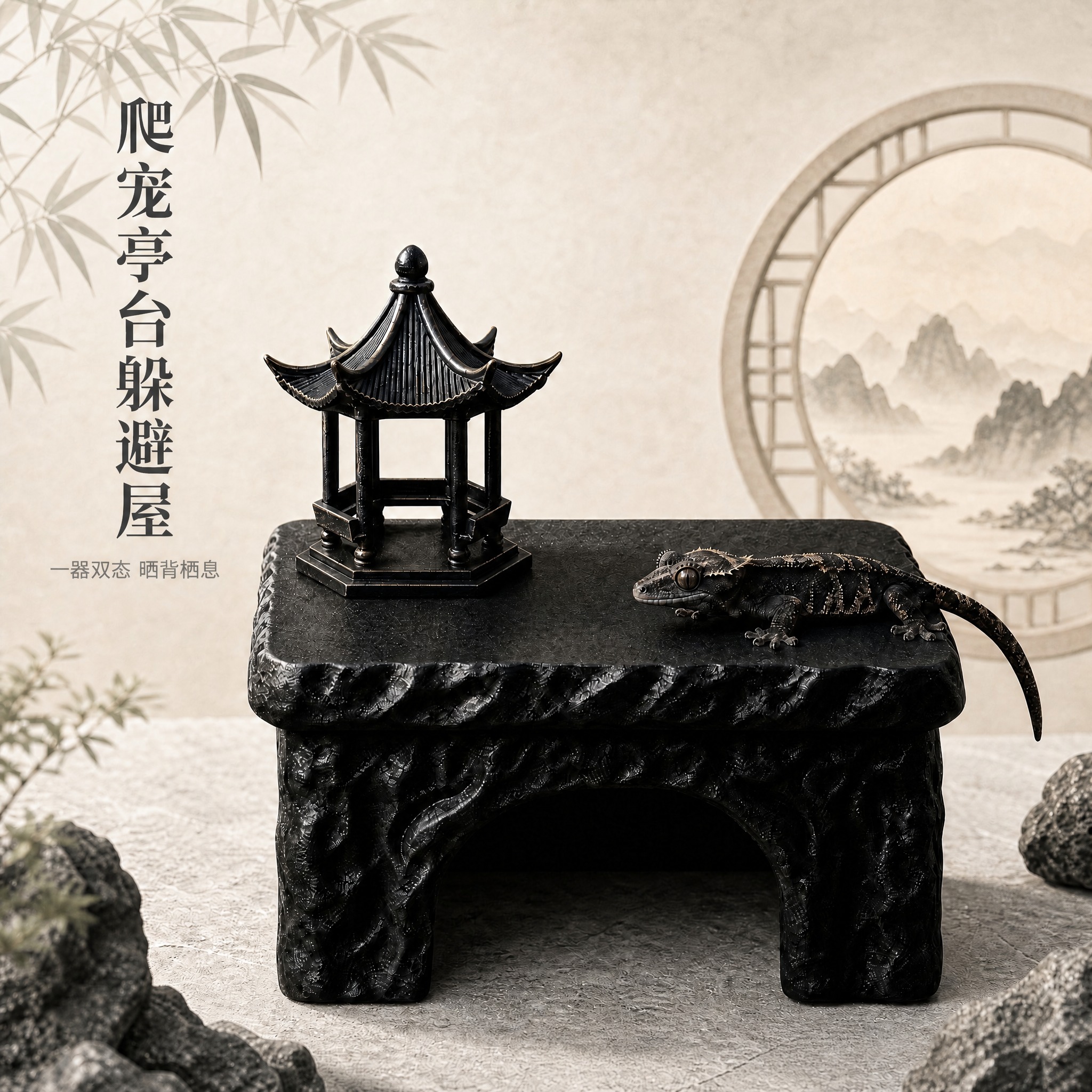 1. 删除右上角的红色「墨隐」印章文字，删除后用周围的墙面和圆… - 图片创意预览