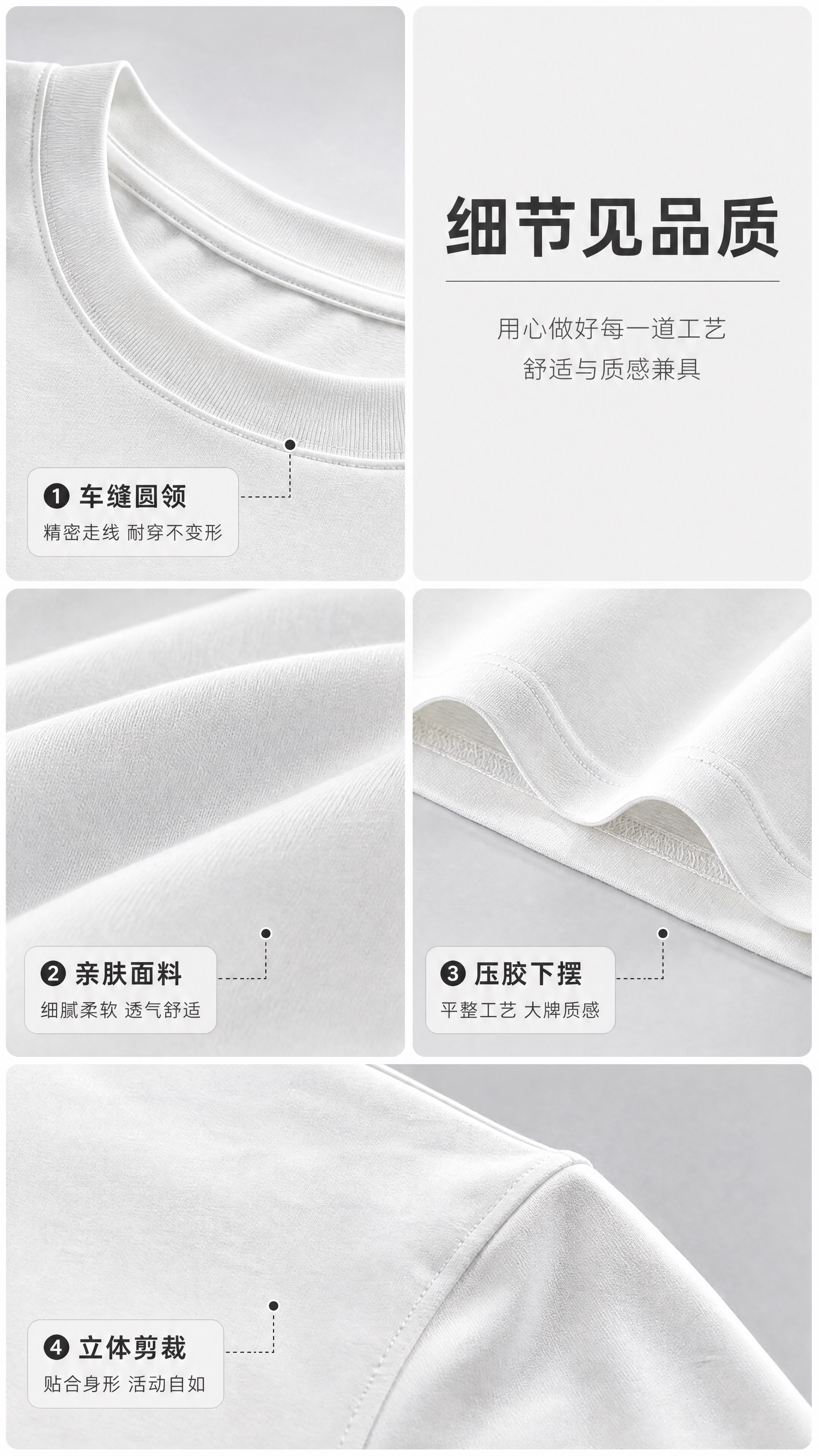 [商品] 使用【图1】白色圆领长袖卫衣；商品处理：保留圆领、车… - 图片创意预览