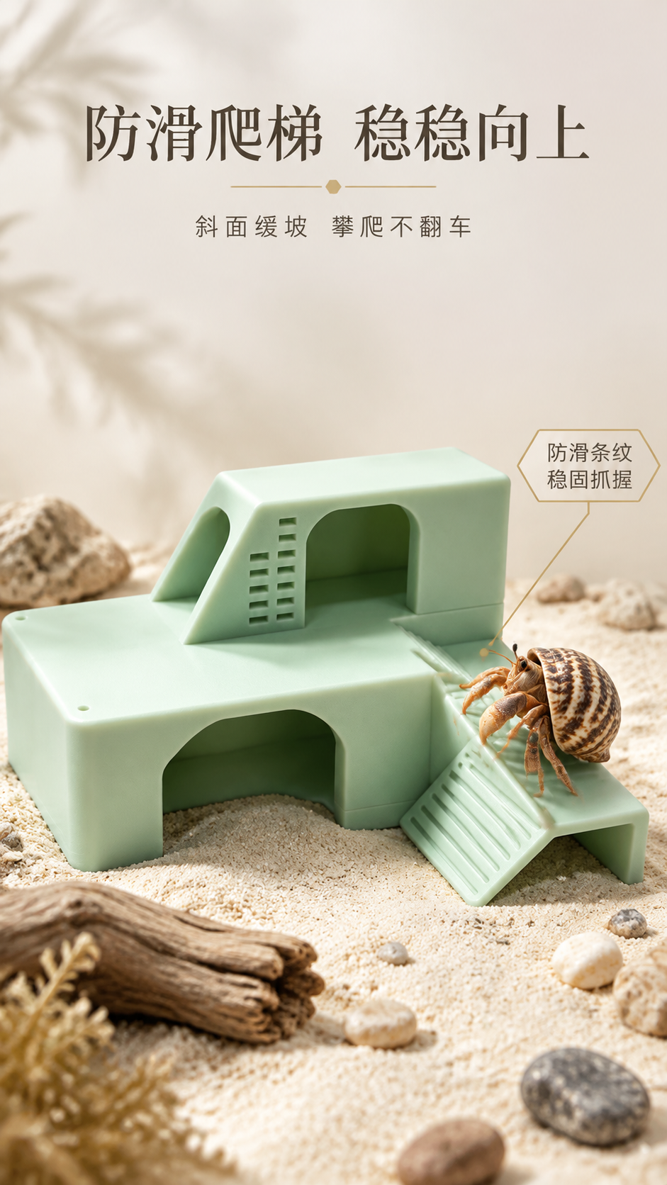 [商品] 使用【图3】海沫绿（薄荷绿）寄居蟹双层别墅；保留双层… - 图片创意预览