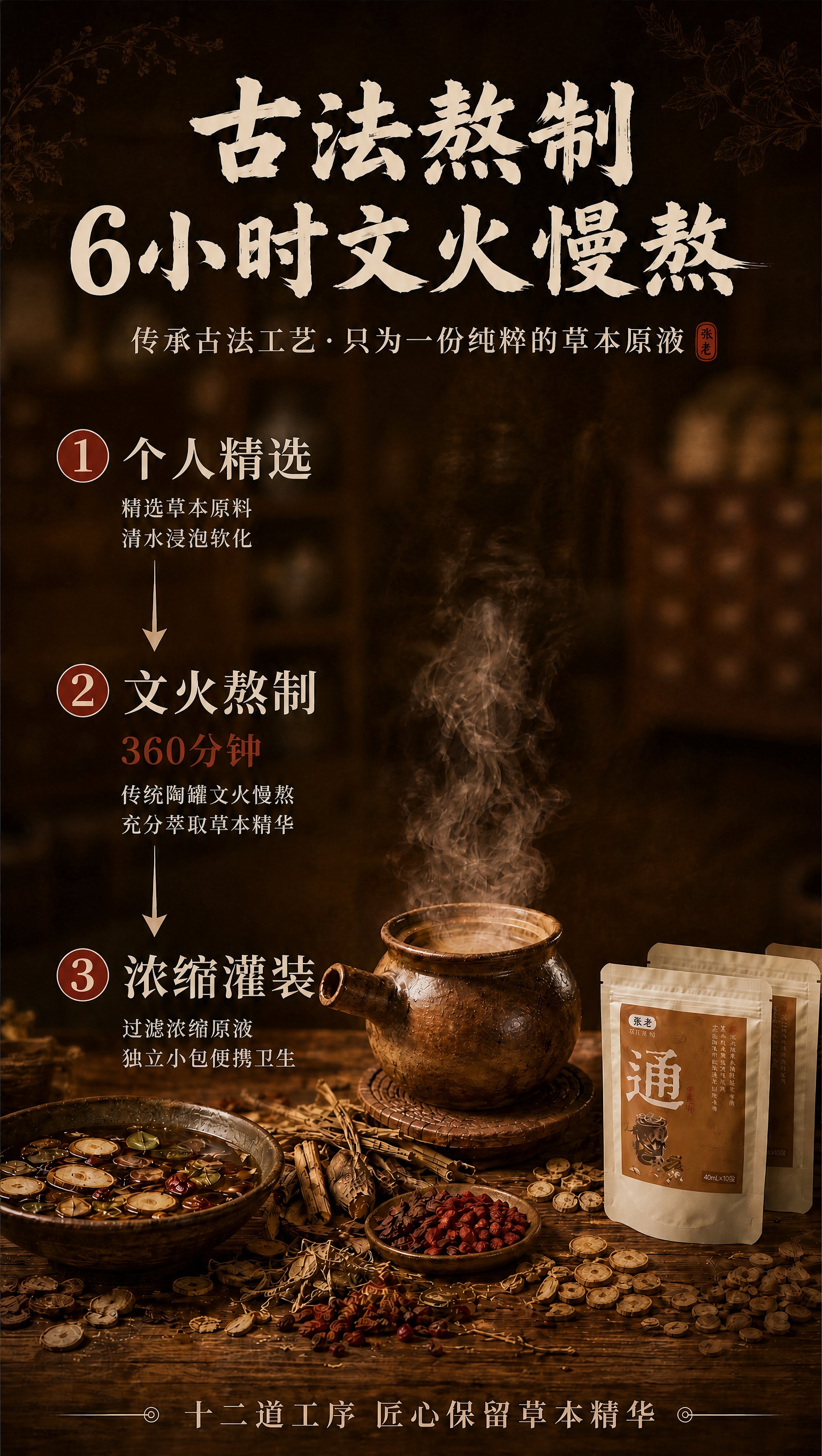 修改内容：1. 将左侧步骤1的标题'浸泡'改为'个人精选'，下… - 图片创意预览