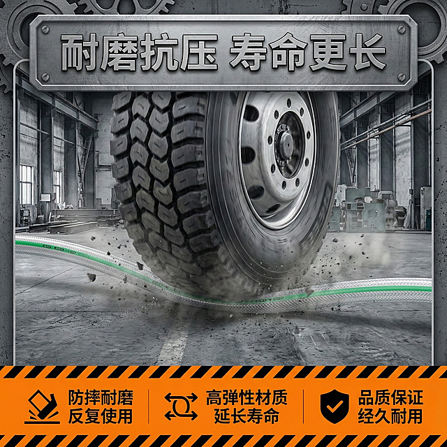这张图片是产品主体这款产品是科麦罗PVC高压防爆软管  我需要设计10张主图在拼多多上面售卖    可以用  超低温 下雪等场景进行主图场景布局设计一个高级一些主图文案内容 进口原料 出水顺畅 高弹性 四季通用 -10度冬天不硬 防摔耐磨 寿命更长 柔韧耐折 反复折不留痕不发白 高压防爆 品质保证 耐磨抗压 使用轻松方便 厂家直销 型号齐全 没有中间商赚差价  源头厂家 抗寒耐冻  冬天水管 依然柔软