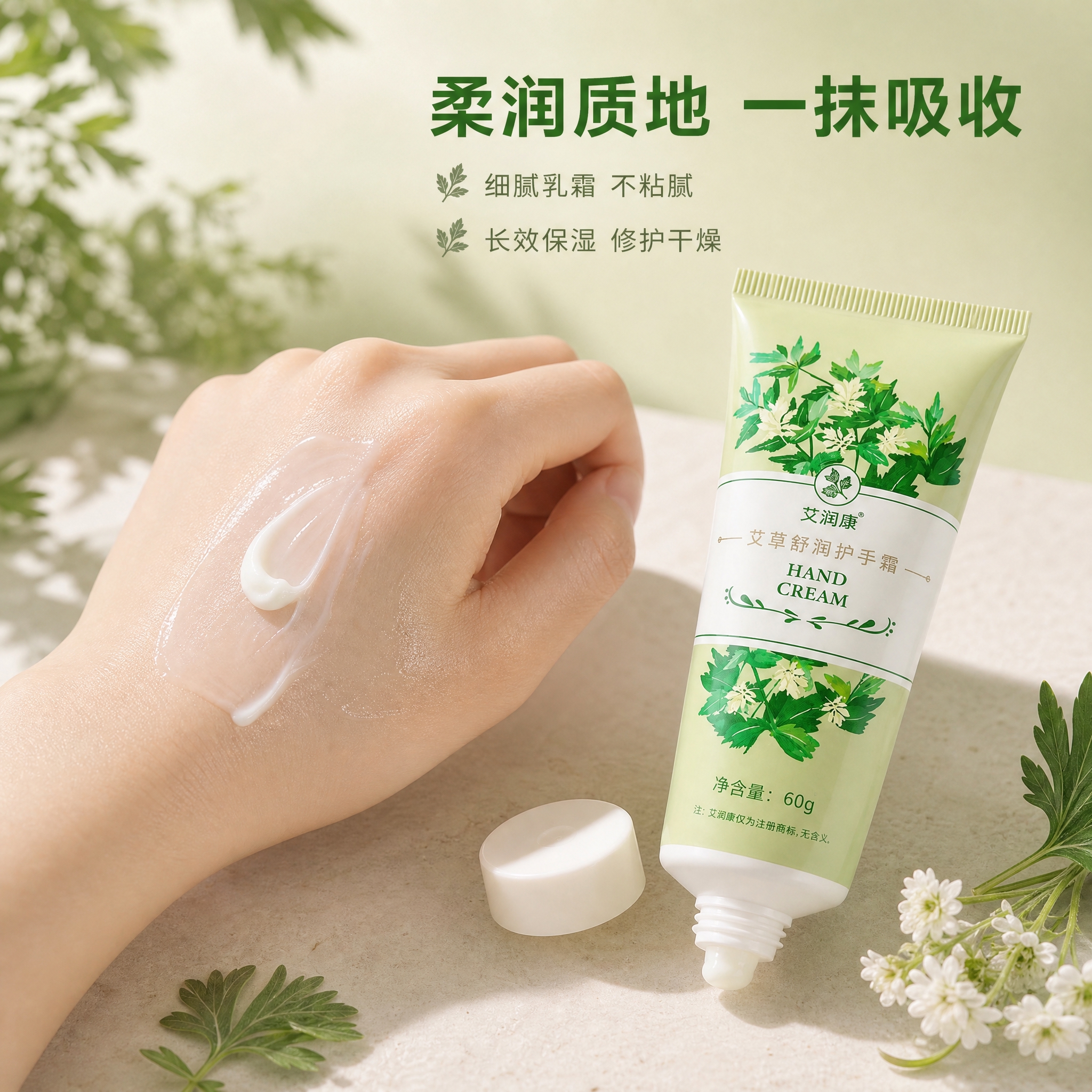 [主图-2] 质地与肤感展示，上手涂抹使用效果主题。 [统一基… - 图片创意预览