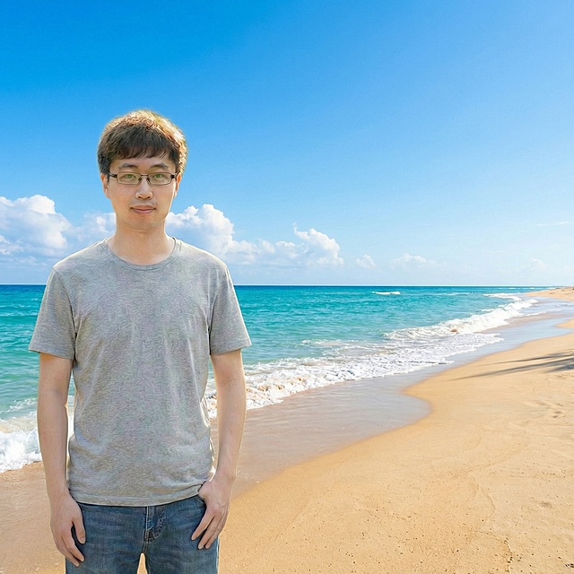 背景还是换成海边吧
