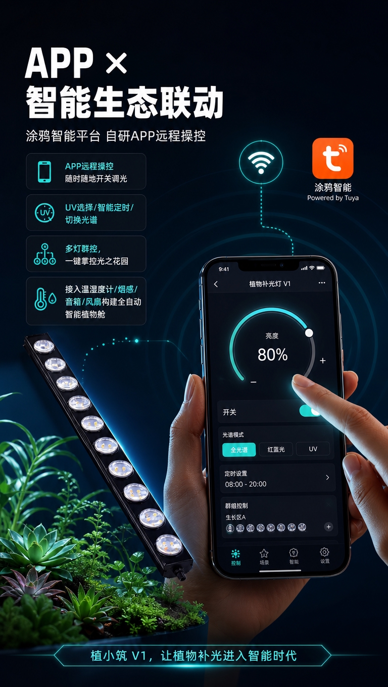 [商品] 使用【图10】黑色长条LED植物补光灯斜视图；保留黑… - 图片创意预览