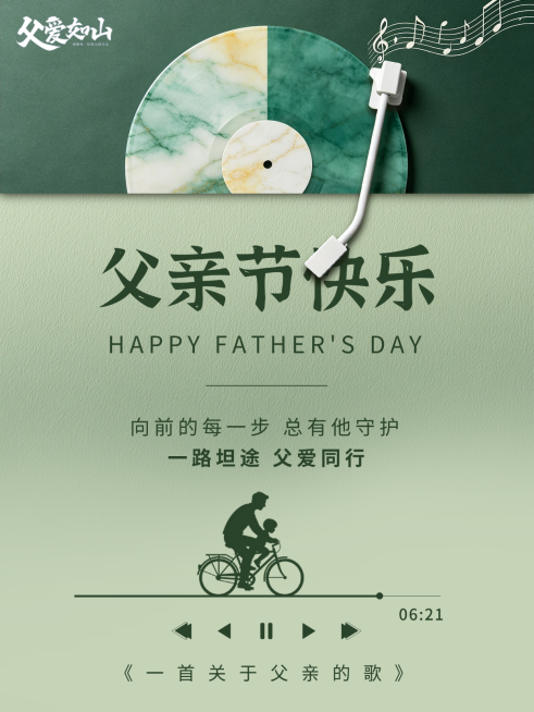 父亲节快乐祝福创意复古感通用竖版海报预览效果