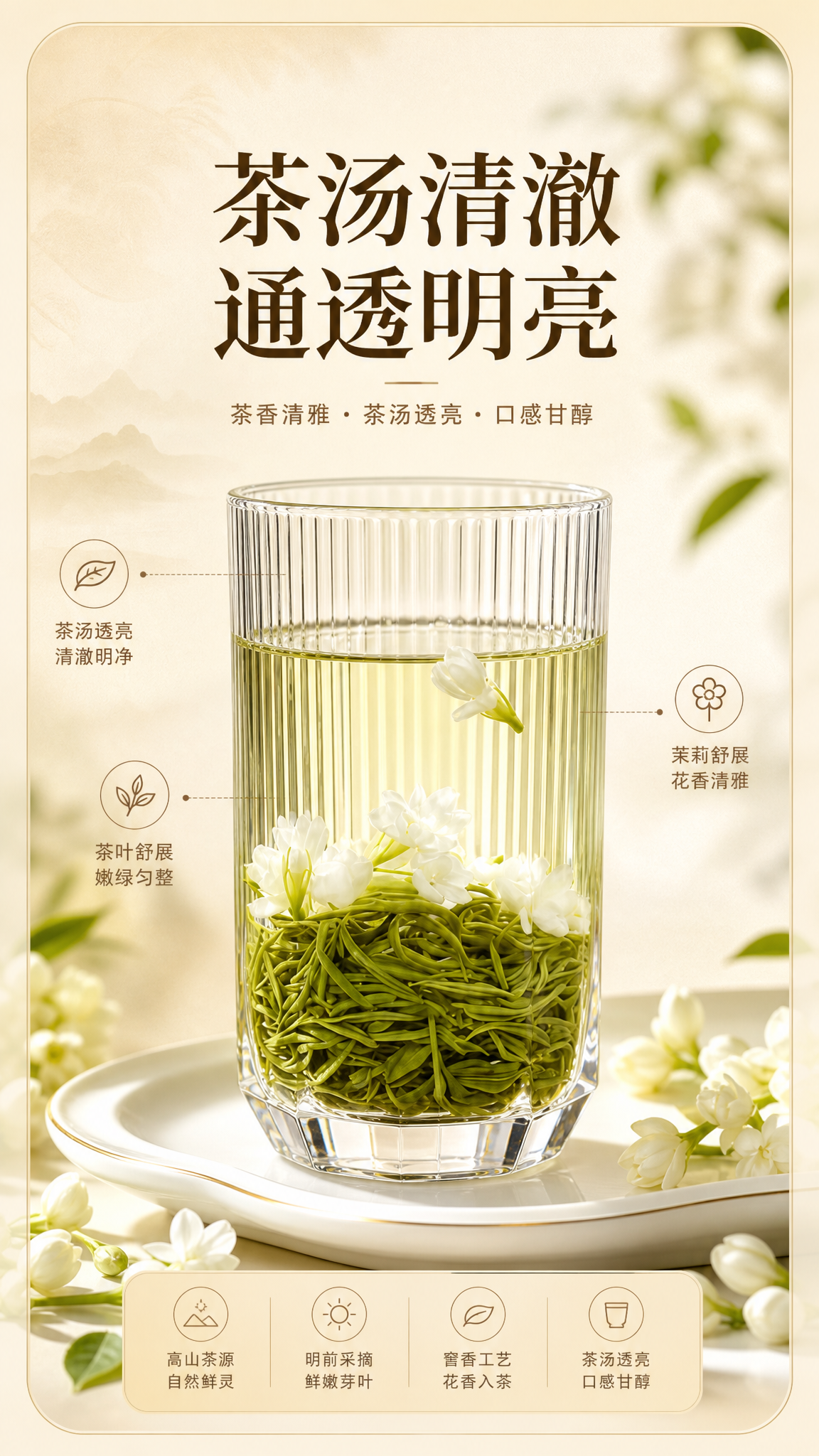 [商品] 本页为茶汤通透收尾页，以竖纹高玻璃杯茶汤为主视觉；保… - 图片创意预览