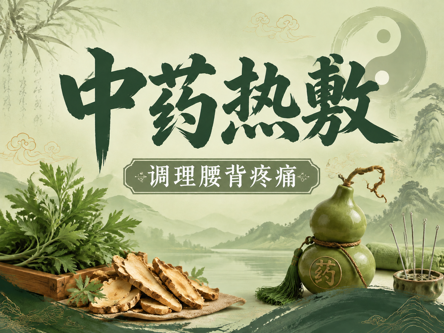 基于这张中医风格商品头图进行修改：将主标题下方的副标题文字"袪… - 图片创意预览