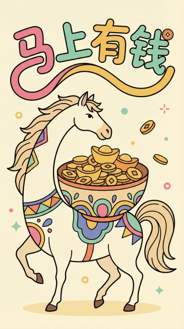 [核心画风：极致平面艺术] 2D平面矢量商业插画（Flat Vector Art）。画面必须是完全平面的色块组合，严禁立体感、阴影或渐变。所有元素都有清晰、流畅、富有弹性的黑色粗描边（Bold Out预览效果