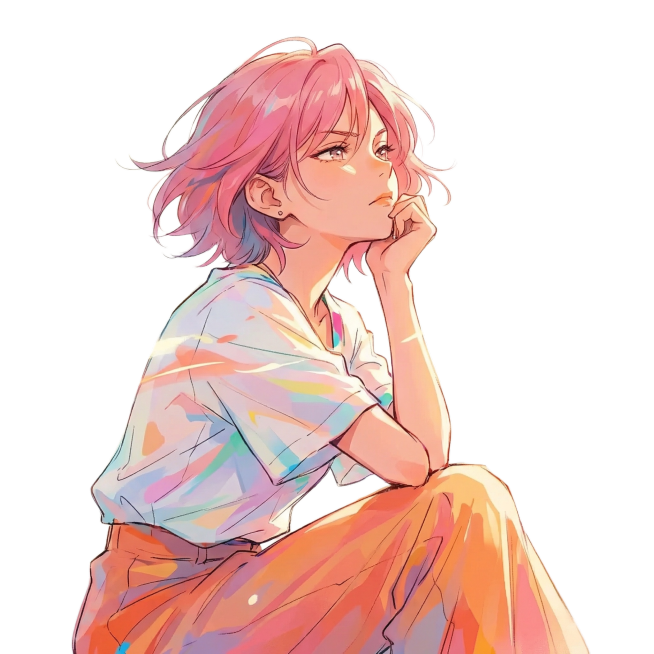 生成同样风格的，在思考的人预览效果