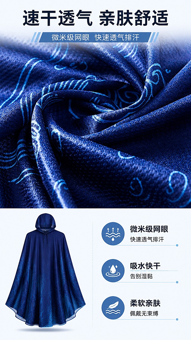 「图片1」，生成详情页，商品名称为双面印花沙滩斗篷，适配淘宝/天猫平台，单图比例为9:16，需求屏数为4张。「图片1」「图片1」「图片1」「图片1」生成前四屏