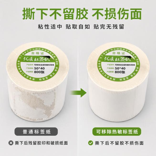 [主图-2] 可移除不留胶核心卖点效果对比图，左右分屏对比展示。氛围风格为干净清晰专业商务风，画质为商业摄影质感。保持产品外观、材质质感、颜色与输入产品图绝对一致，杜绝任何变形和色差，精细化处理。左半预览效果