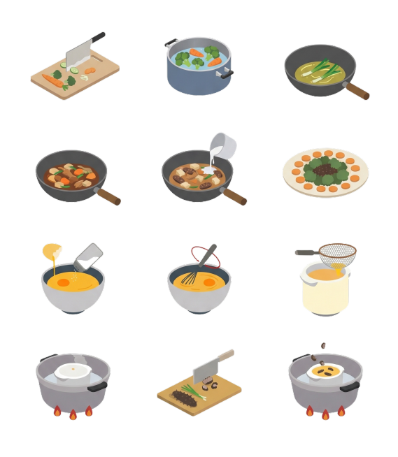 提取料理顺序的图标预览效果
