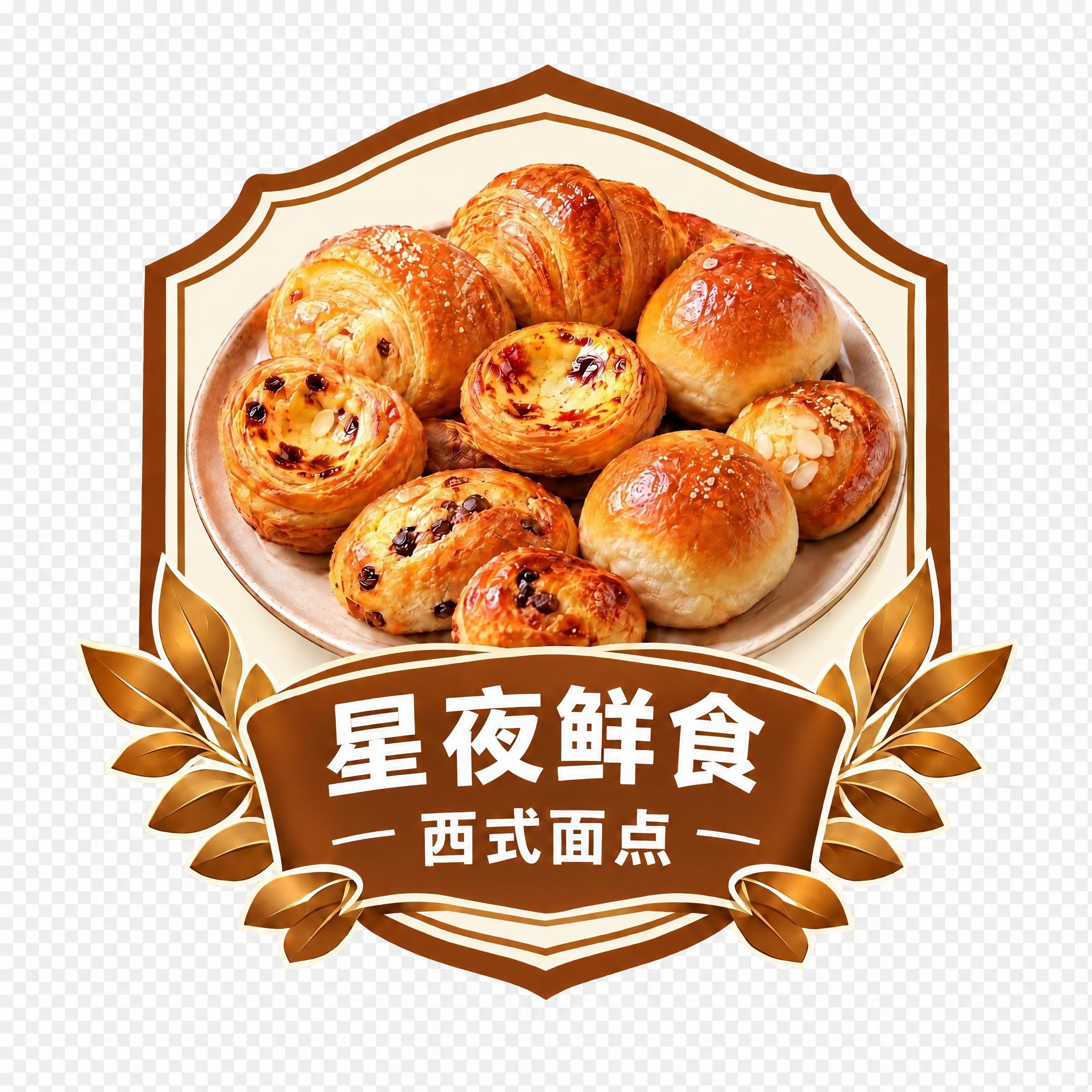 将图片中的文字“星夜西点铺”修改为“星夜鲜食”，保持字体、颜色… - 图片创意预览