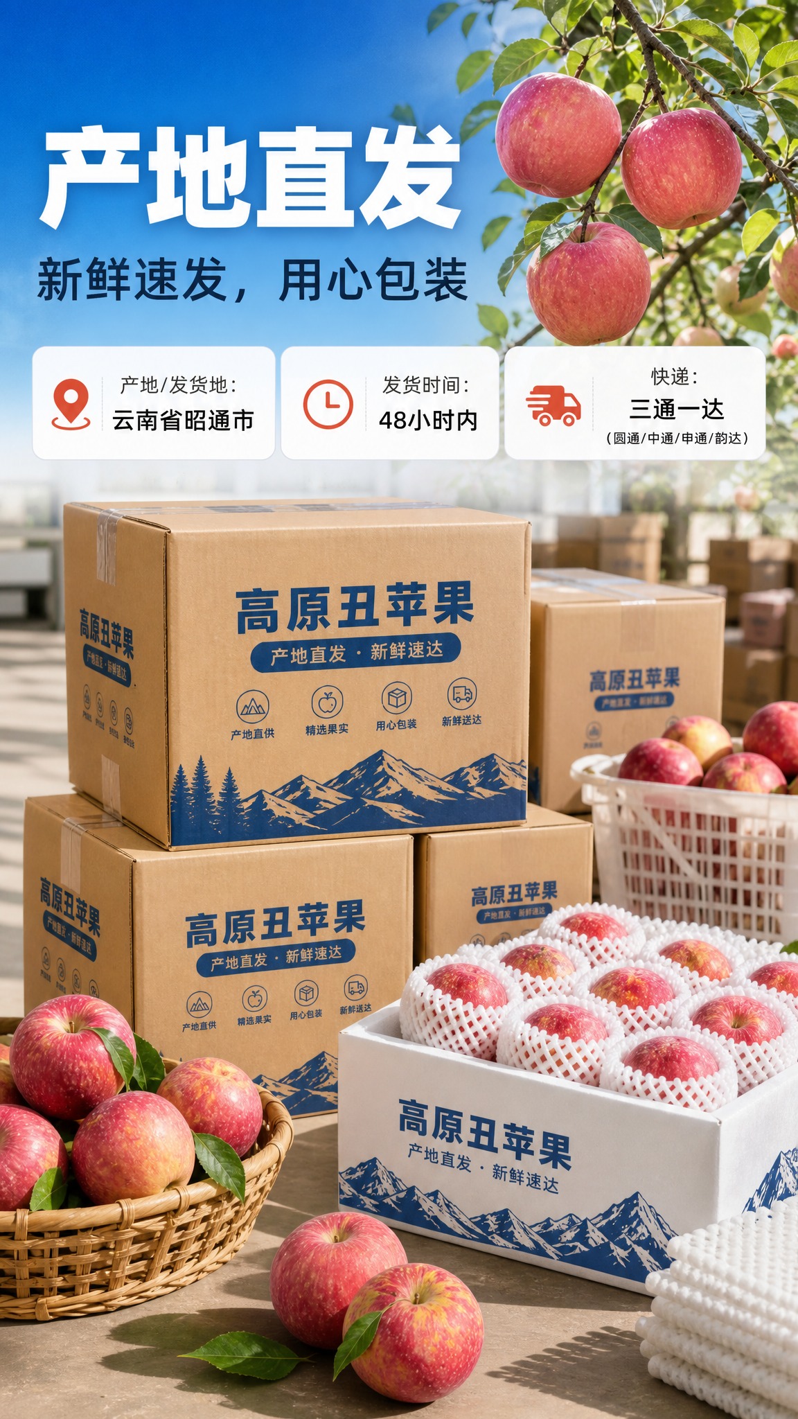 [商品] 使用【图1】草地果筐丑苹果与【图2】挂枝丑苹果；保留… - 图片创意预览