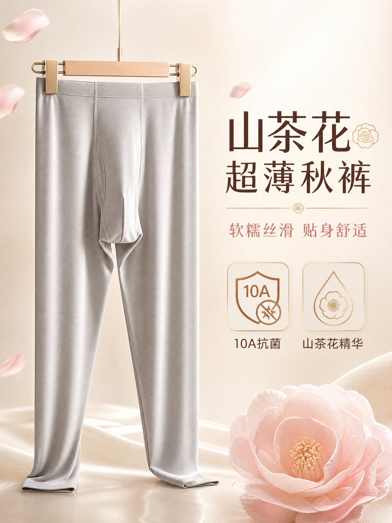 [主图-1] 核心卖点首图，高级轻奢山茶花风格。展示男士超薄款… - 图片创意预览