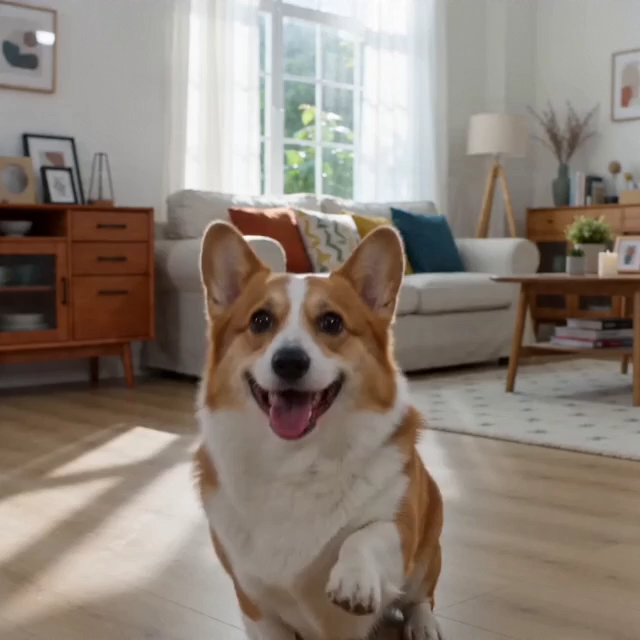 一只可爱的小狗在欢快跳舞预览效果