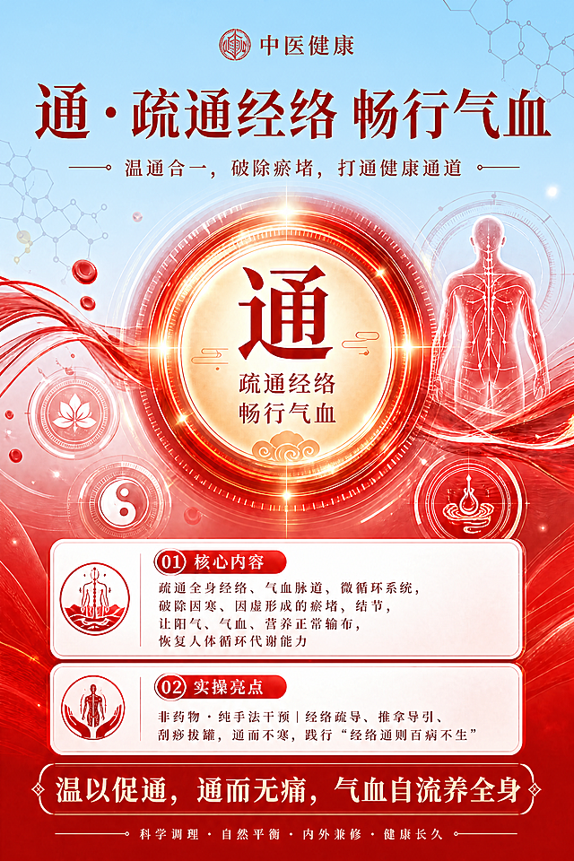 保持所有内容、排版和下半部分红色渐变不变，仅将海报上半部分背景改回原来的浅蓝色，让上蓝下红形成自然渐变过渡，其余文案、中国红元素、设计都保持不变
