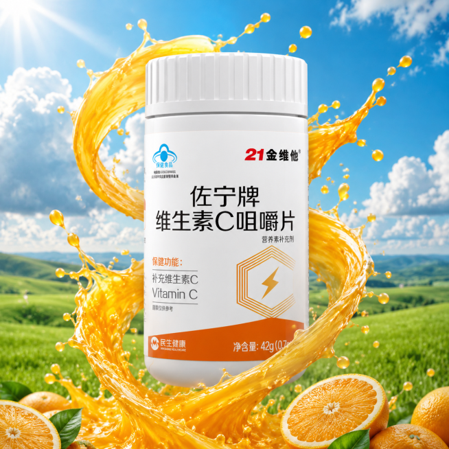 保留瓶子内容不变，将背景替换为草原天空背景，添加橙汁飞溅盘旋的效果预览效果