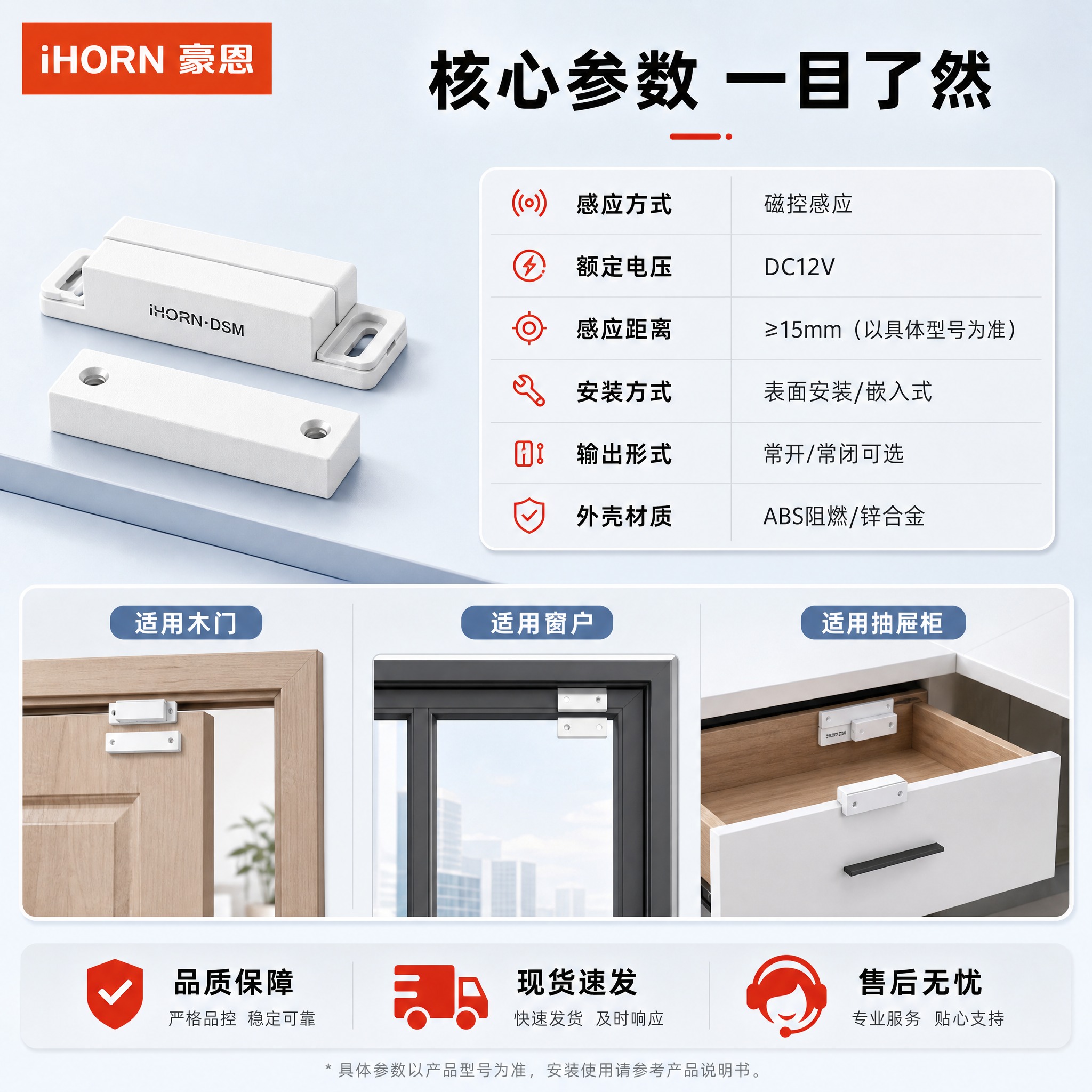 [主图-5] 规格参数收口：核心参数总览+安装场景，收口成交信… - 图片创意预览