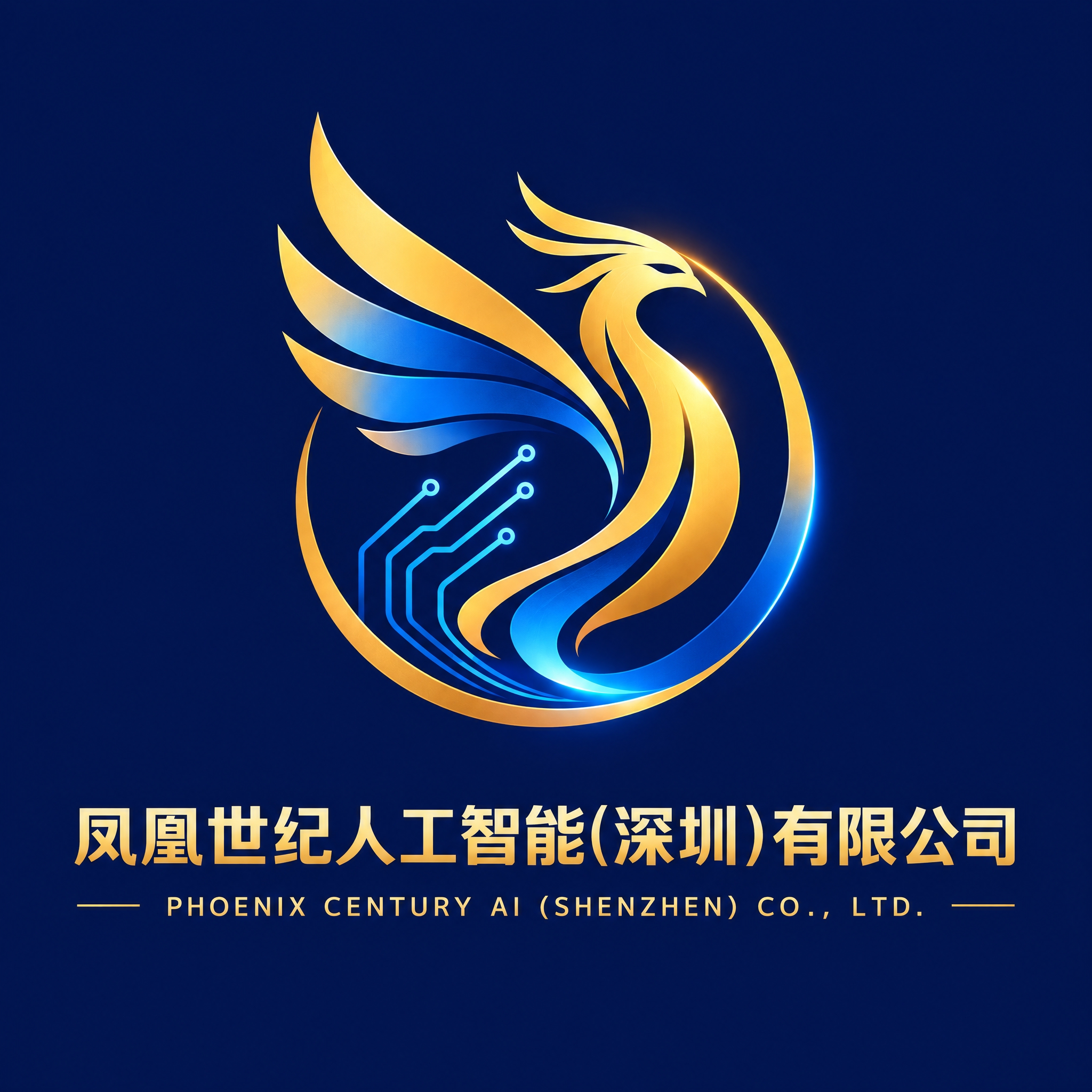 为“凤凰世纪人工智能(深圳)有限公司”设计一个1:1正方形的企… - 图片创意预览