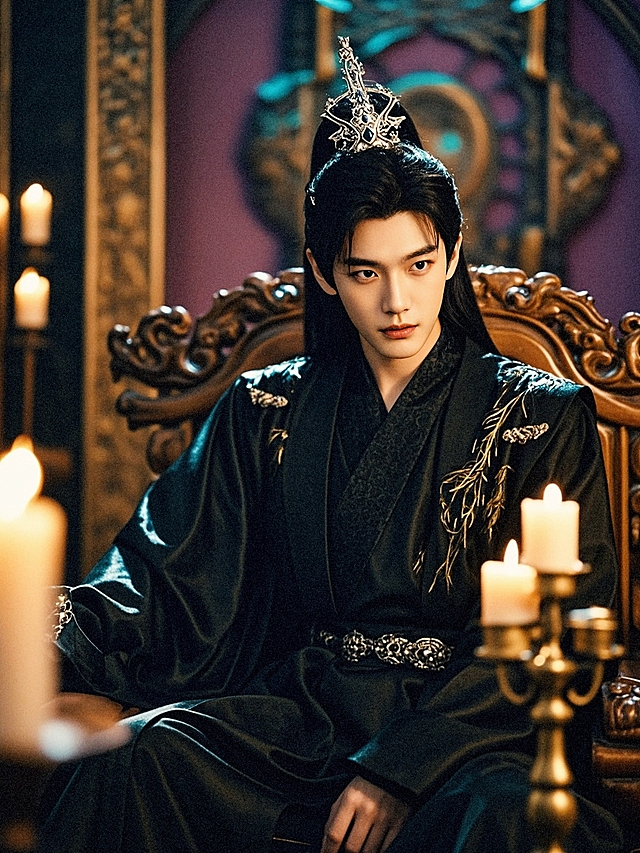 古典中式与欧洲宫廷交融，工笔风细腻描绘，鎏金元素彰显奢华。