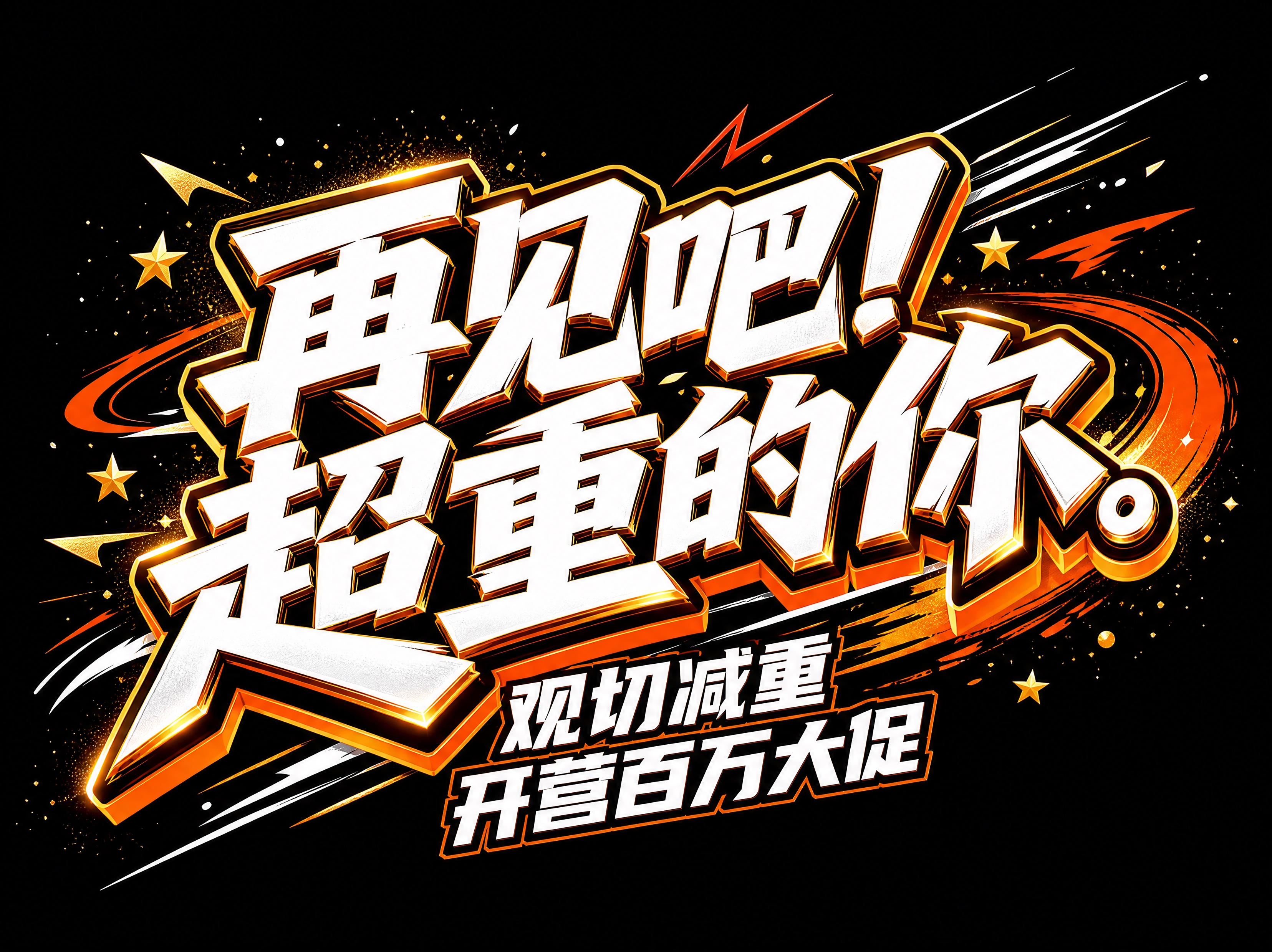 仿照参考图的字体风格和版式，生成黑色背景上的立体艺术标题字设计… - 图片创意预览