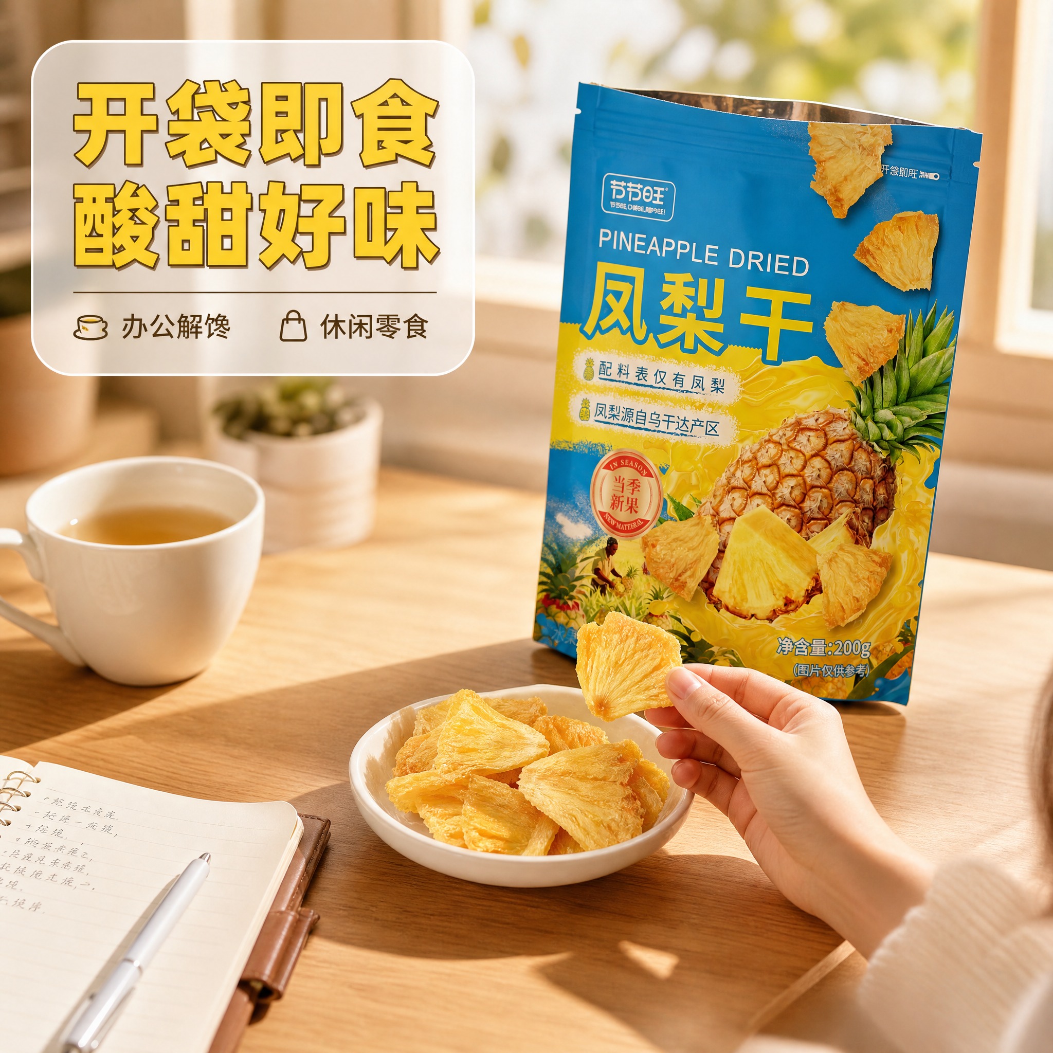[主图-4] 场景与体验，展示办公室下午茶休闲食用场景，增强生… - 图片创意预览