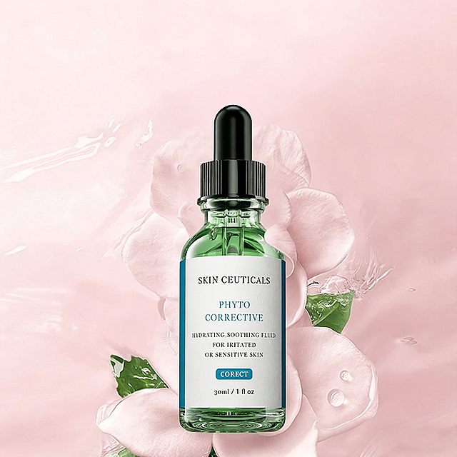 不改变任何东西，把背景跟花瓣变成浅粉色，产品跟绿色不需要改变