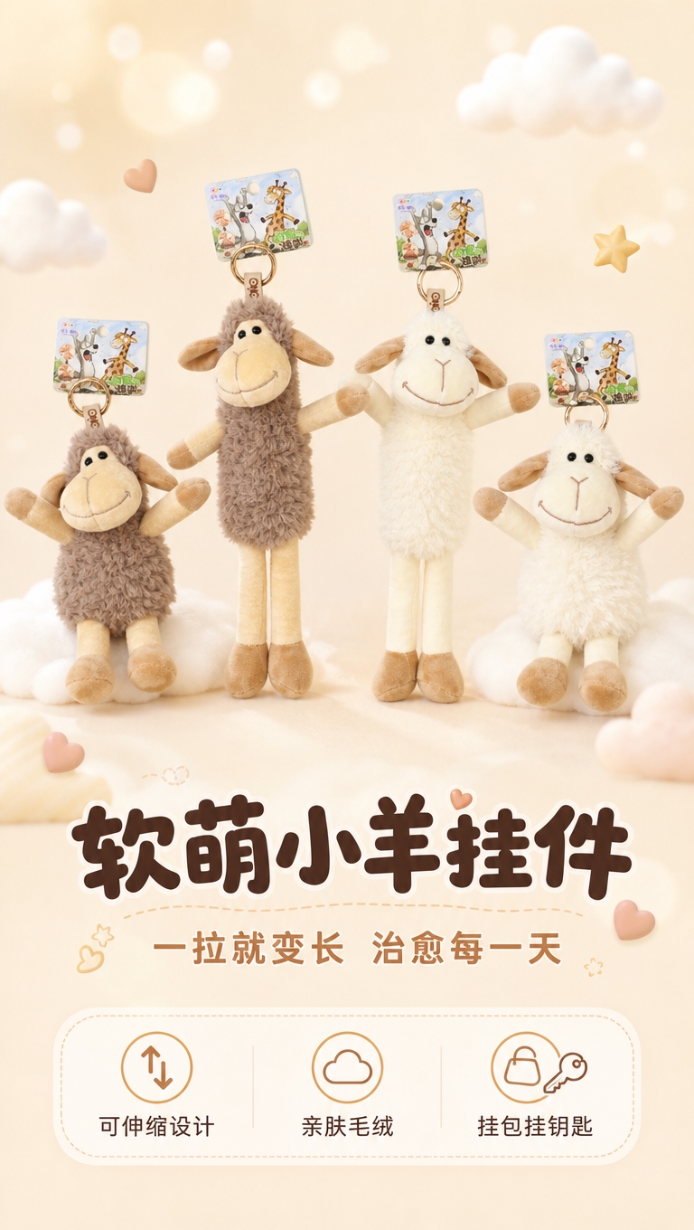 [商品] 使用【图1】短腿款棕色小羊、米白小羊和【图2】长腿款… - 图片创意预览