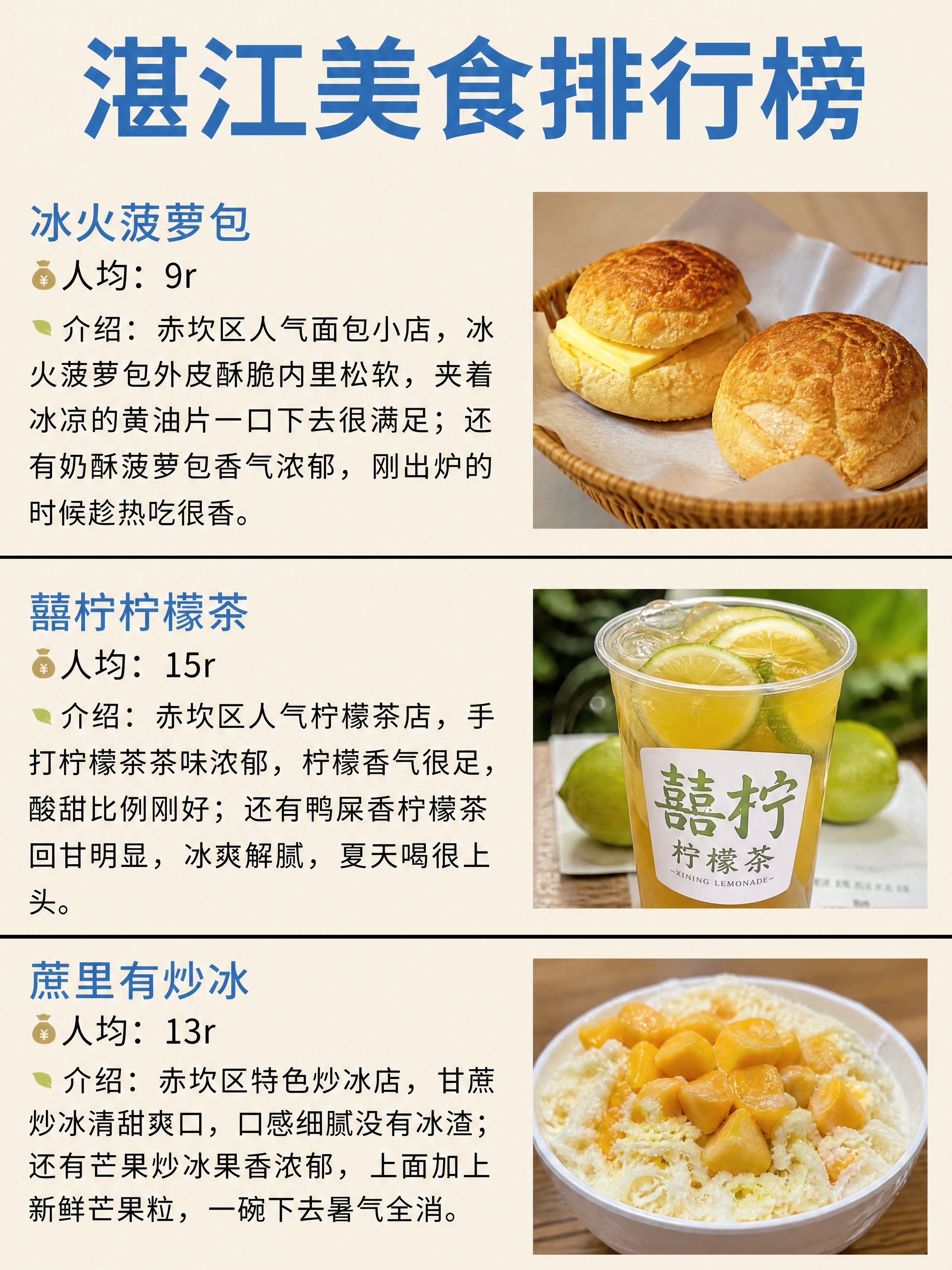 小红书笔记美食攻略内页，配图大字复刻版，ins清新美食风，版式… - 图片创意预览