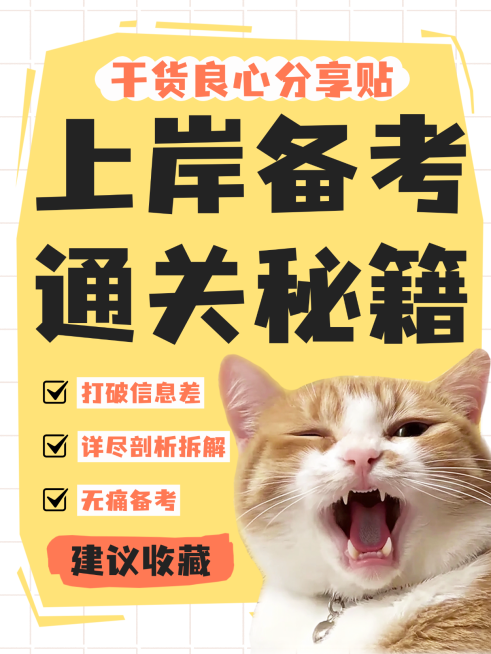 大字吸睛考公知识分享小红书封面预览效果