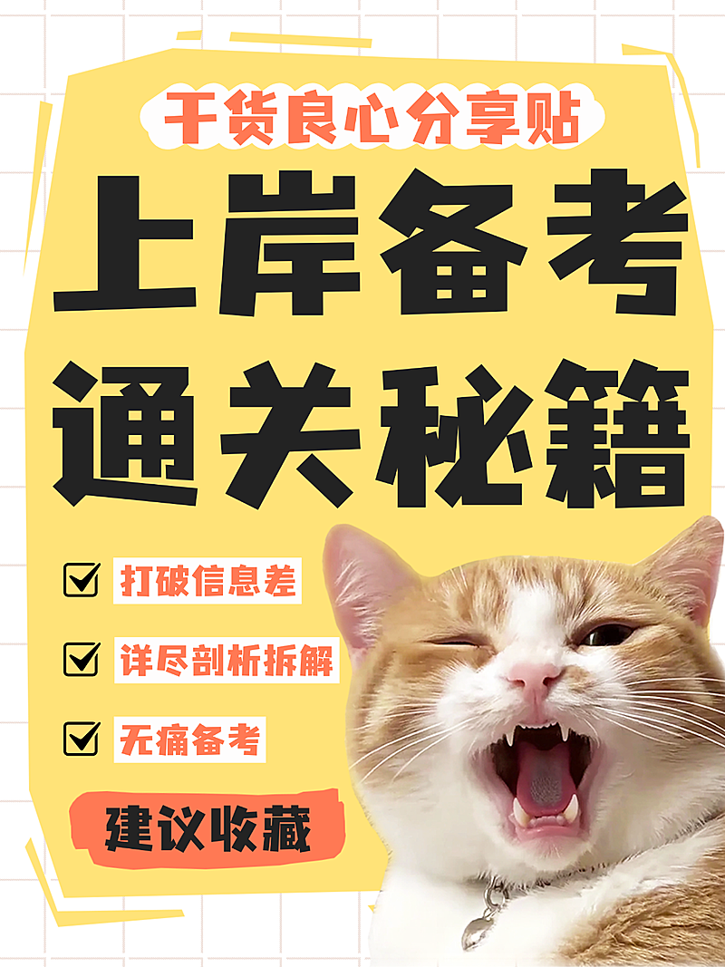 大字吸睛考公知识分享小红书封面