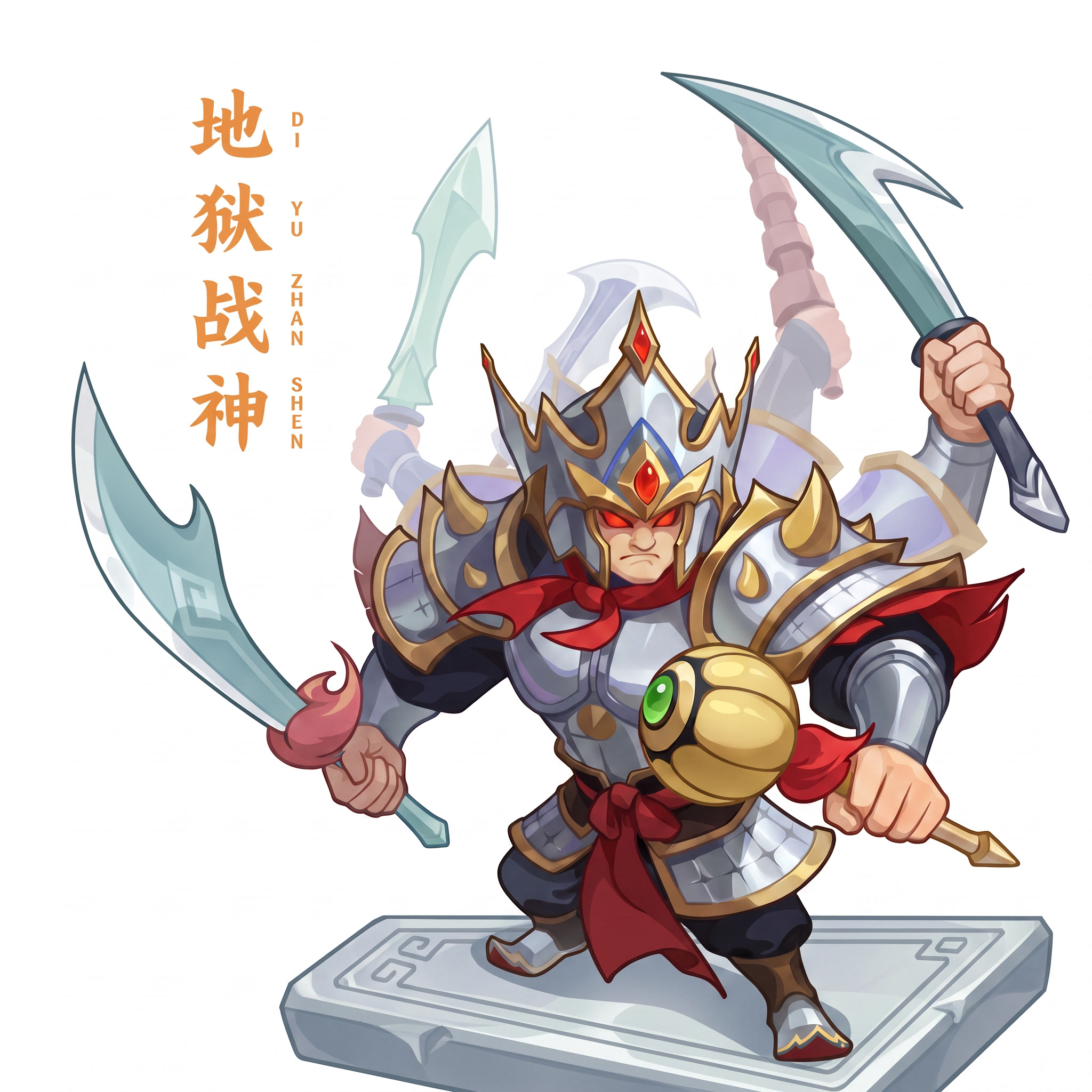 铠甲换成银色，去掉云朵 - 图片创意预览