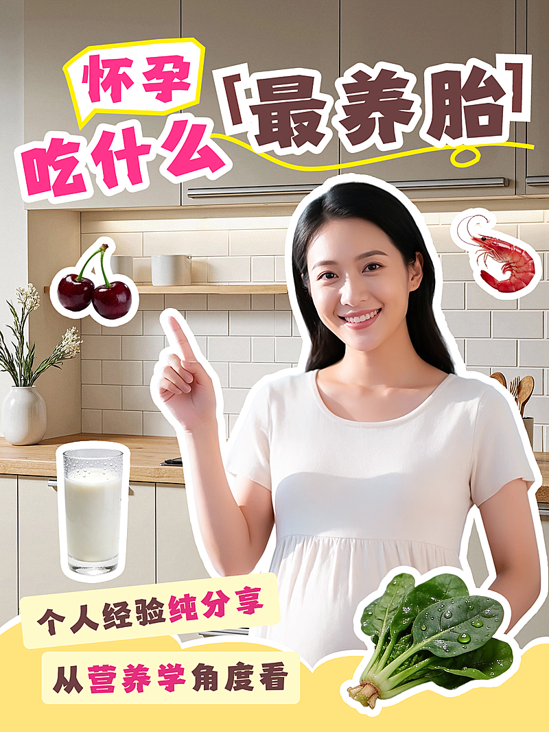 母婴养胎饮食科普宣传小红书封面