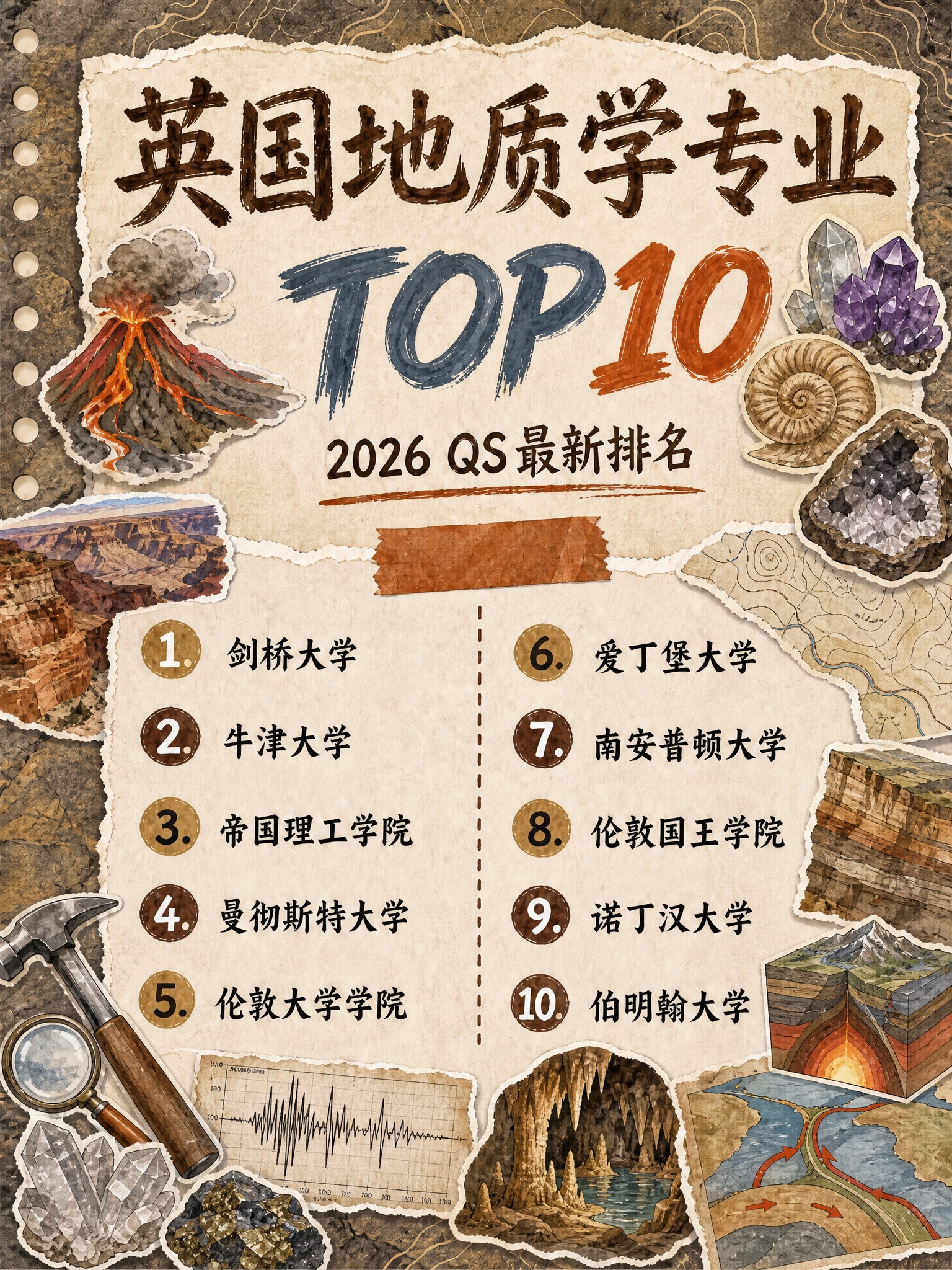 参考图整体版式骨架、撕纸笔记本风格、TOP10两列排名结构完全… - 图片创意预览