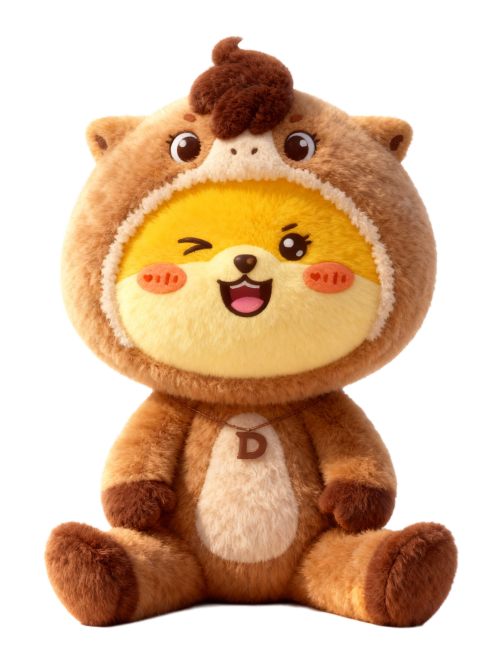 根据图片内容，生成微3d毛绒玩具预览效果