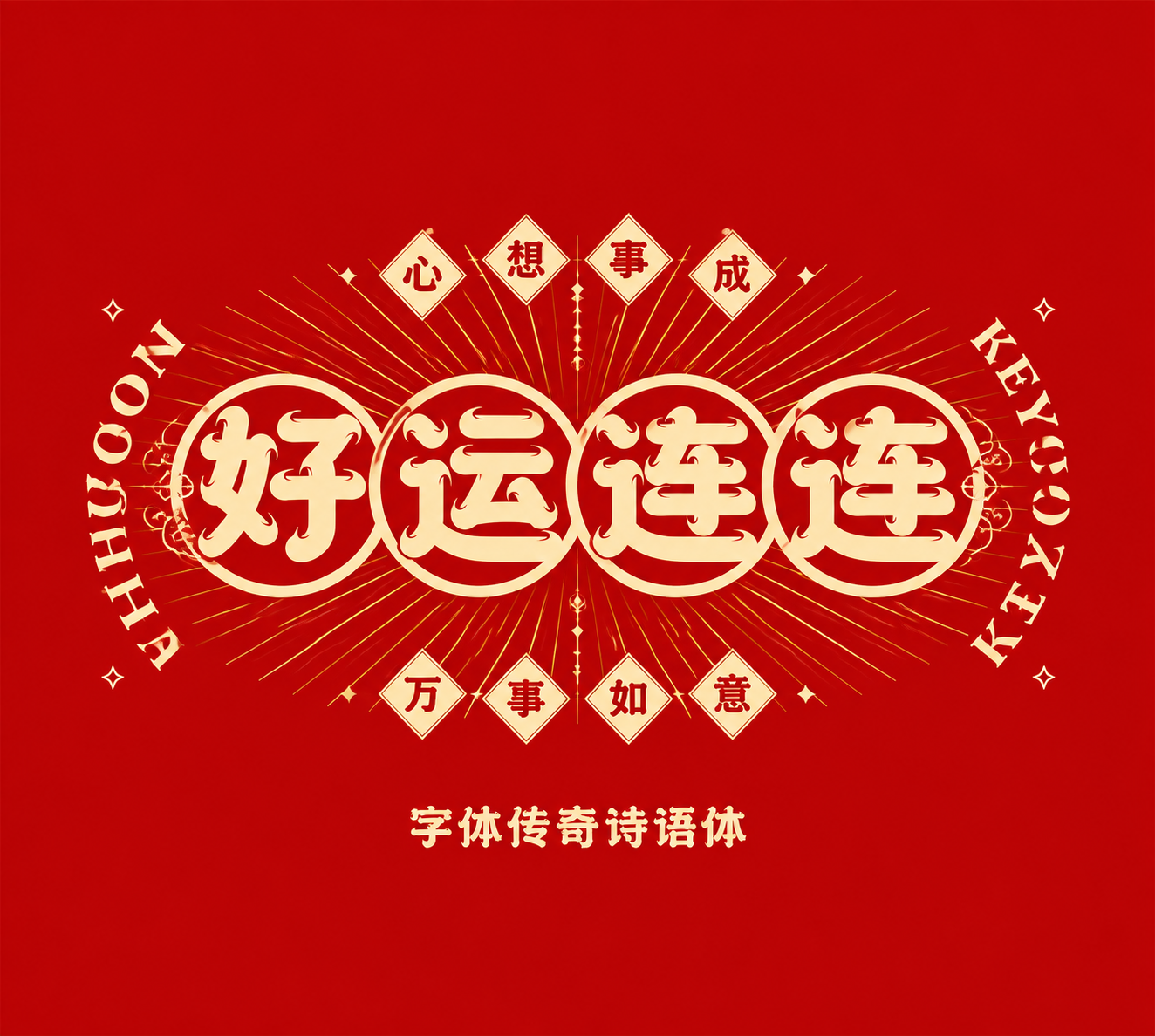 参考图中的中国传统喜庆风格文字海报，重新生成清晰版本：1. 纯… - 图片创意预览