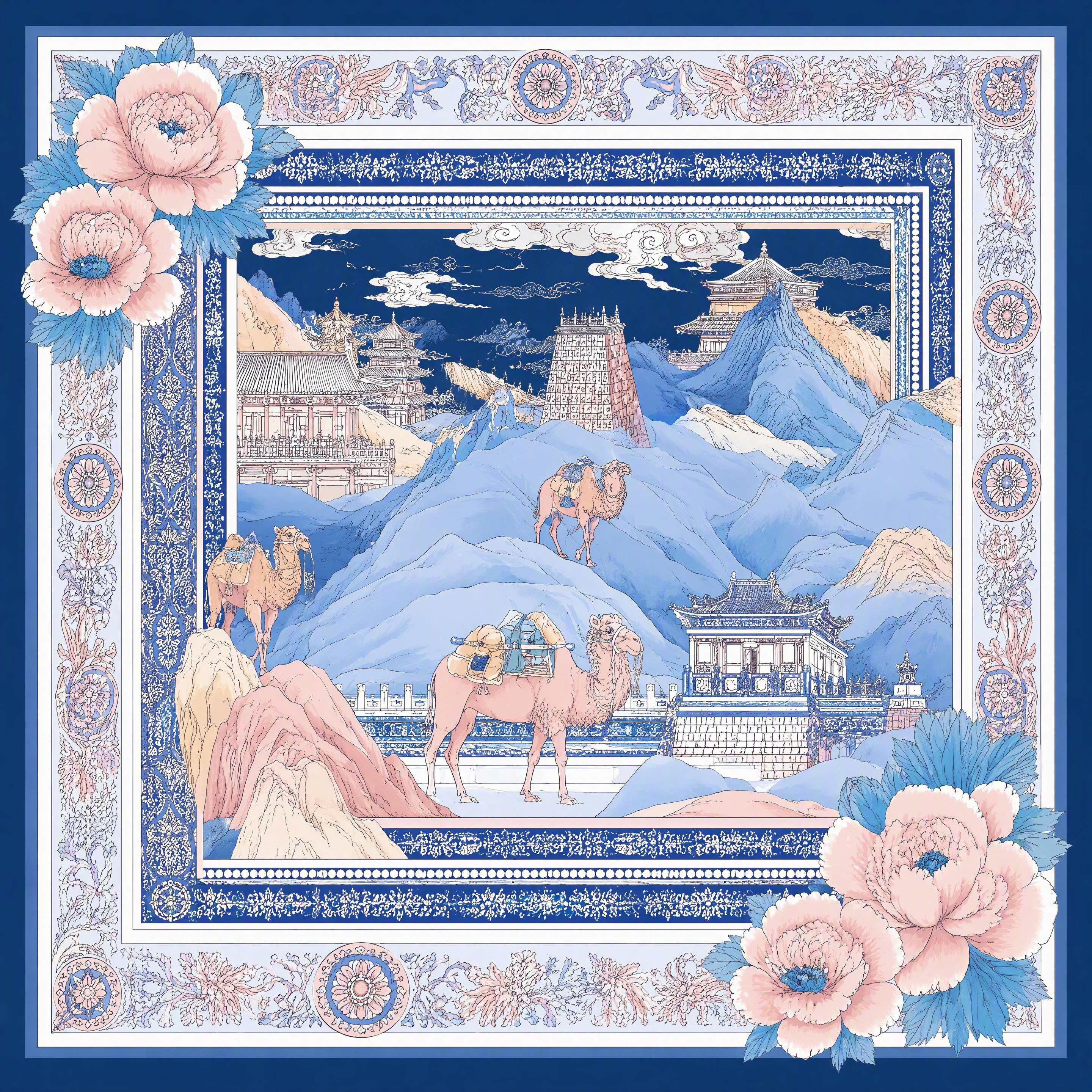 清晰画面结构与线条，去除画面中多余的叶子装饰元素，去掉所有人物… - 图片创意预览