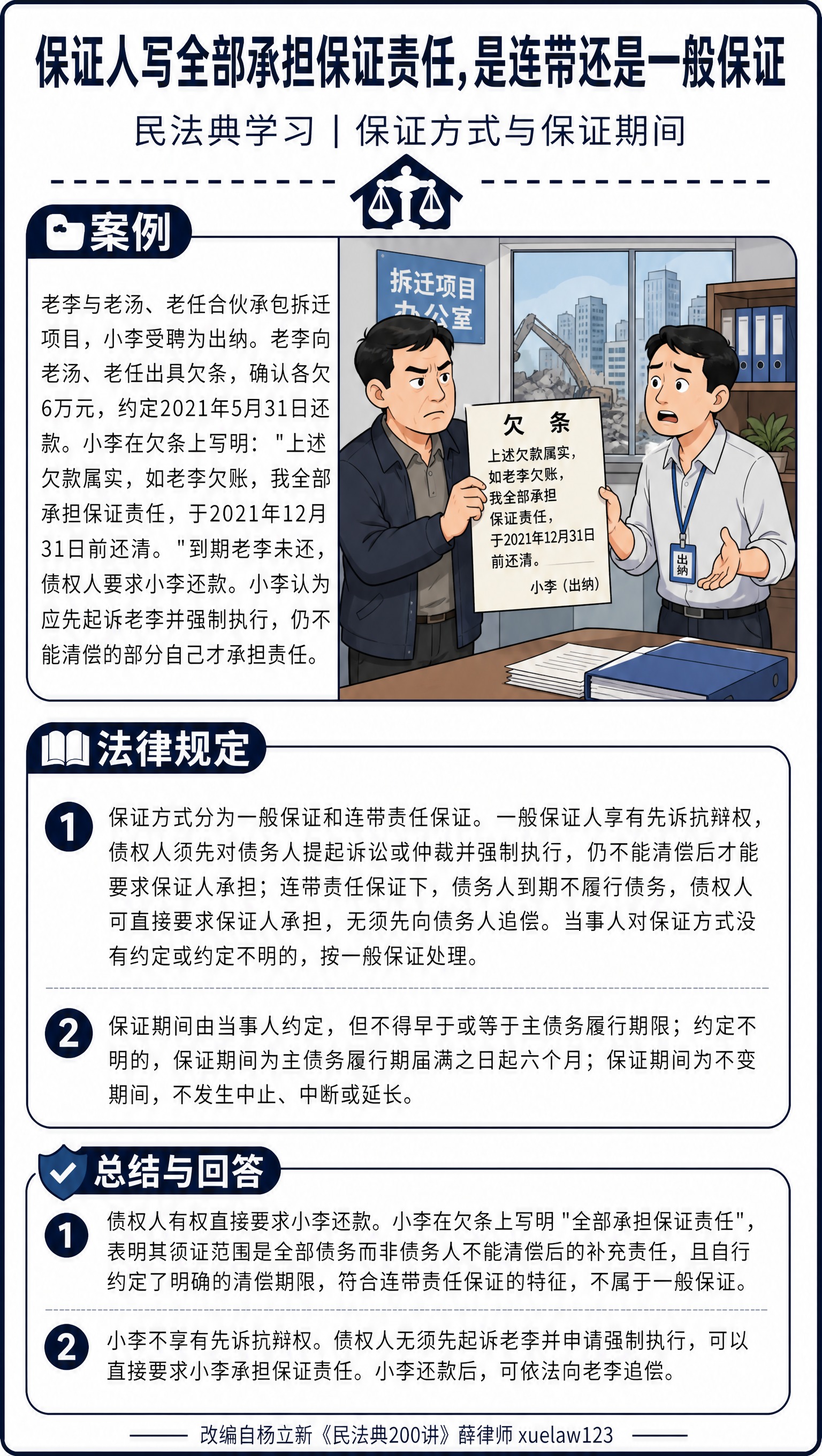 参考图的版式骨架和视觉风格，制作一张法律科普海报，整体结构、配… - 图片创意预览