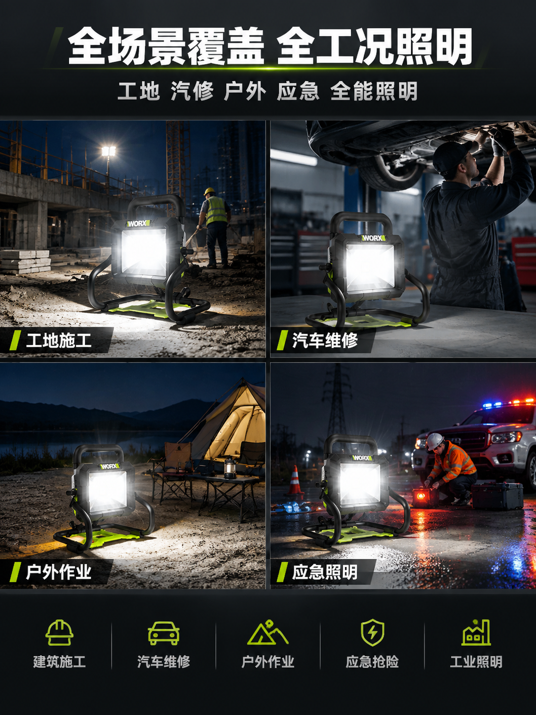 [商品] 使用【图1】威克士WU026.9 20V锂电LED工… - 图片创意预览