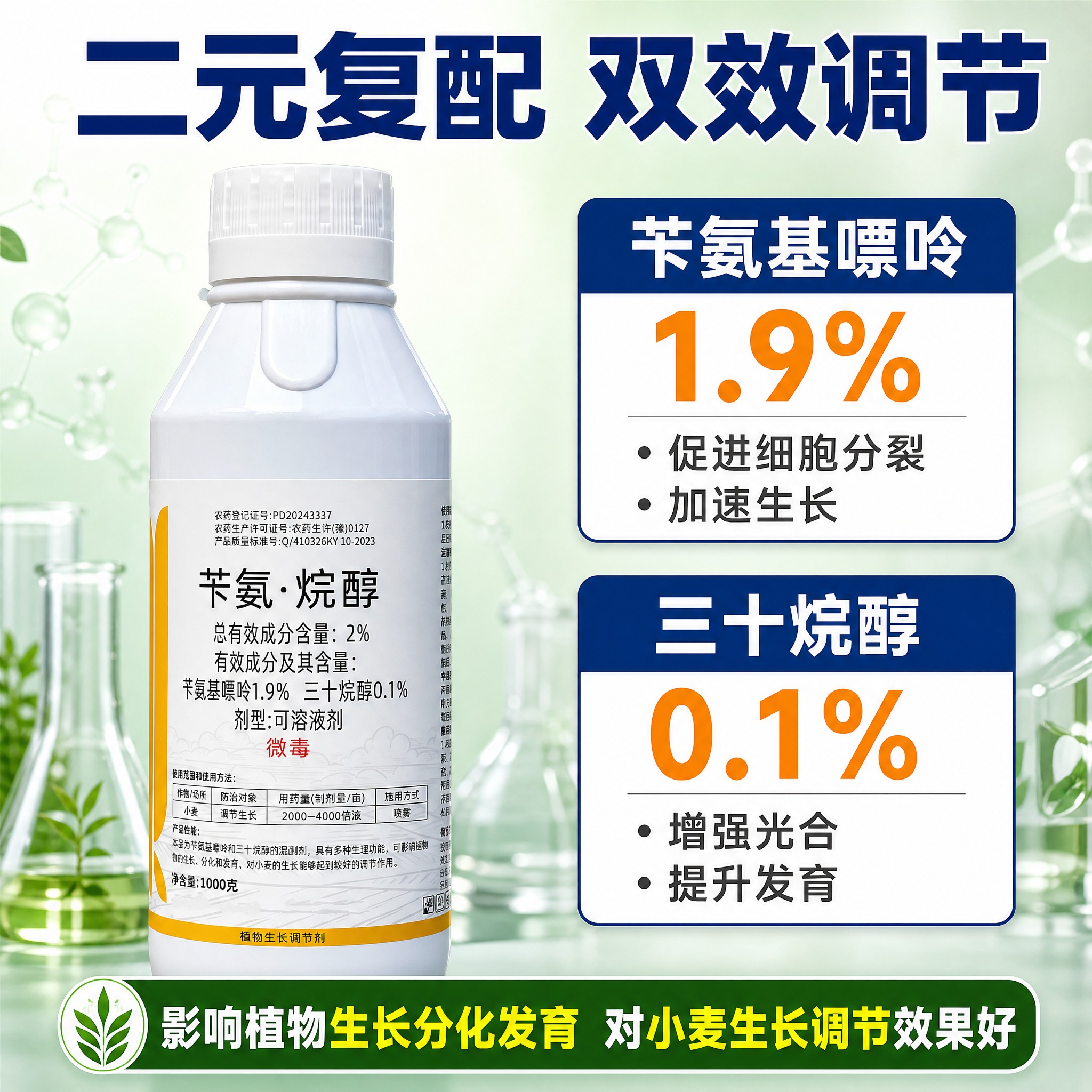 [主图-2] 核心成分与功效证明 展示苄氨基嘌呤1.9%+三十… - 图片创意预览